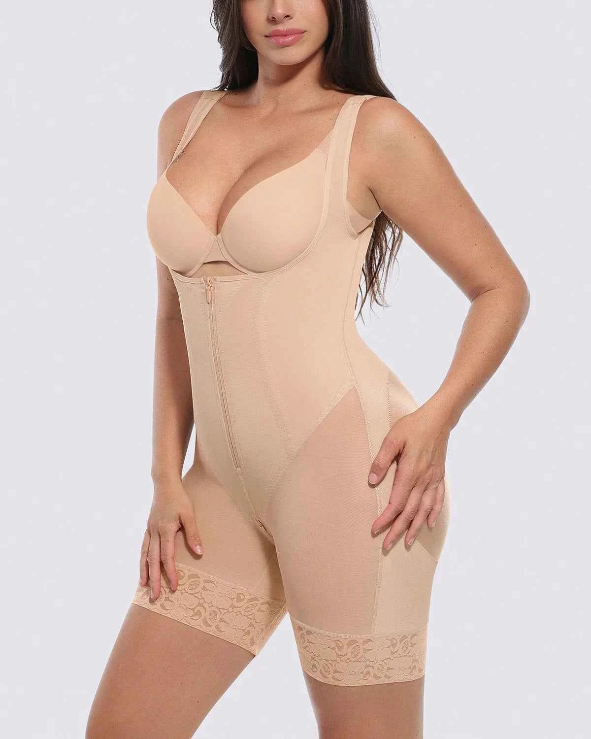 BOOT-YEAH™ Mini Bodysuit - Black Lace Tummy Control
