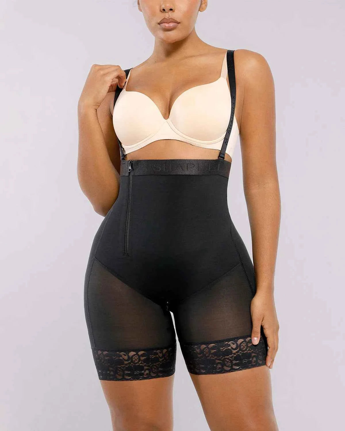 BOOT-YEAH™ AirSlim® Postpartum Support Short - Black Lace