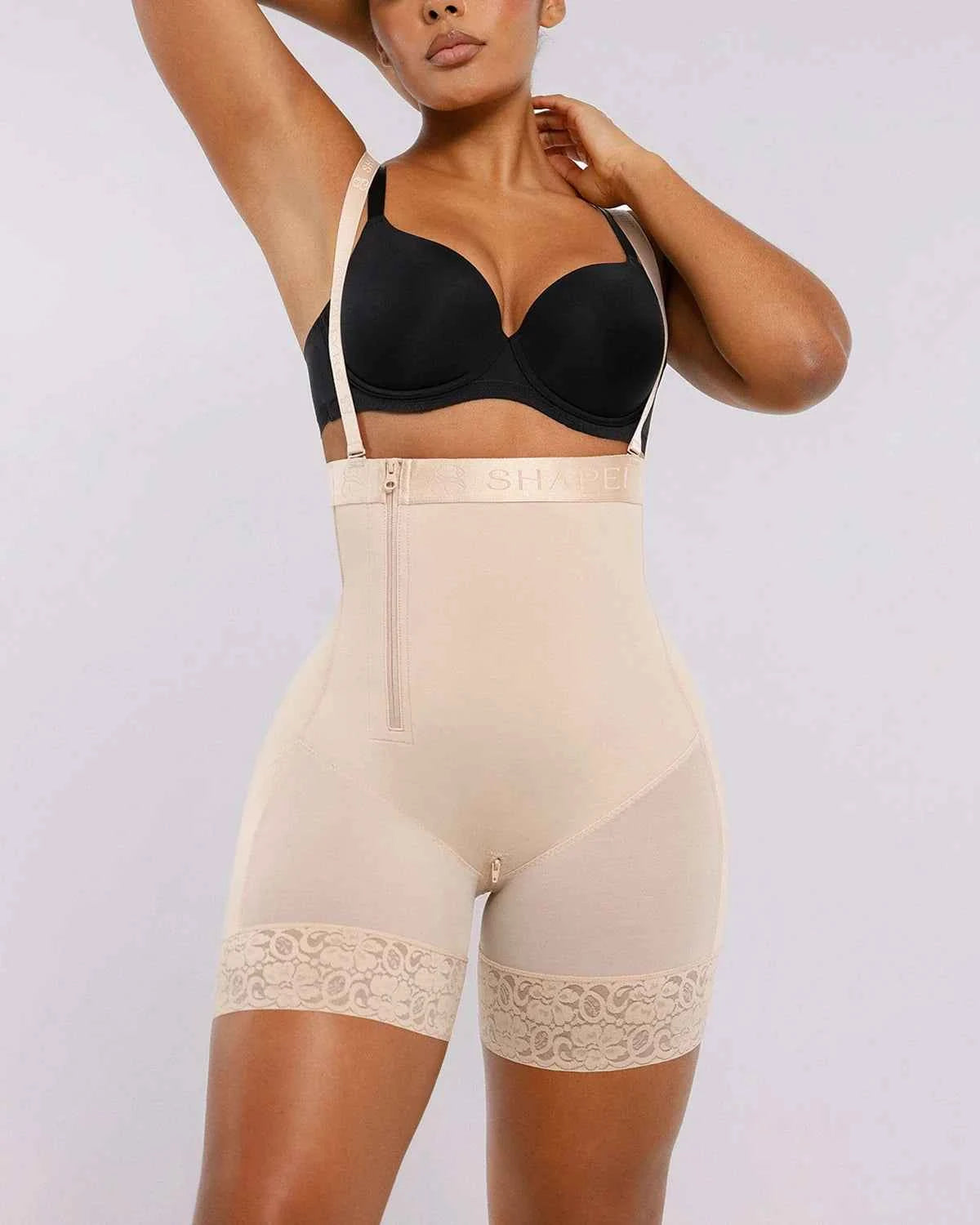 BOOT-YEAH™ AirSlim® Postpartum Support Short - Black Lace