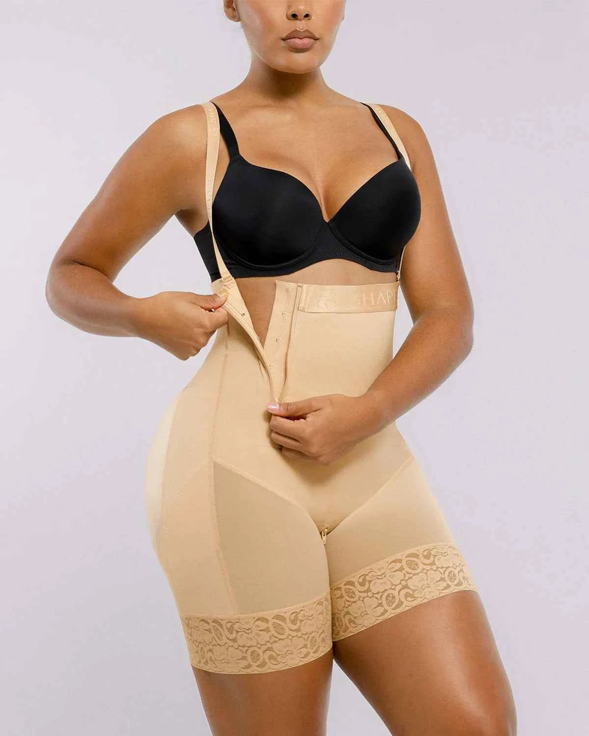 BOOT-YEAH™ AirSlim® Postpartum Support Short - Black Lace