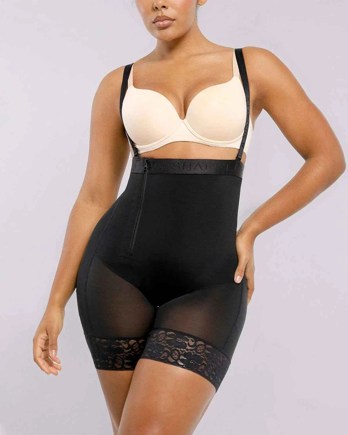 BOOT-YEAH™ AirSlim® Postpartum Support Short - Black Lace