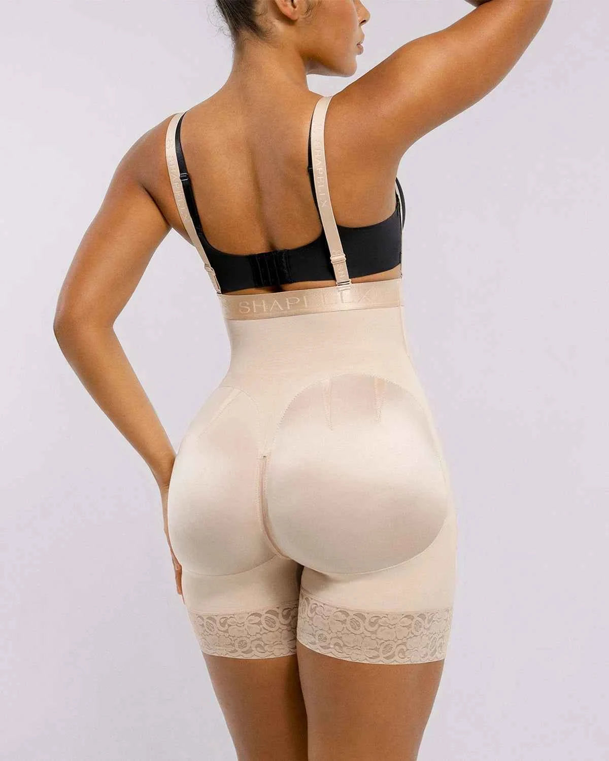 BOOT-YEAH™ Midi Shaping Shorts - Black Compression Lace