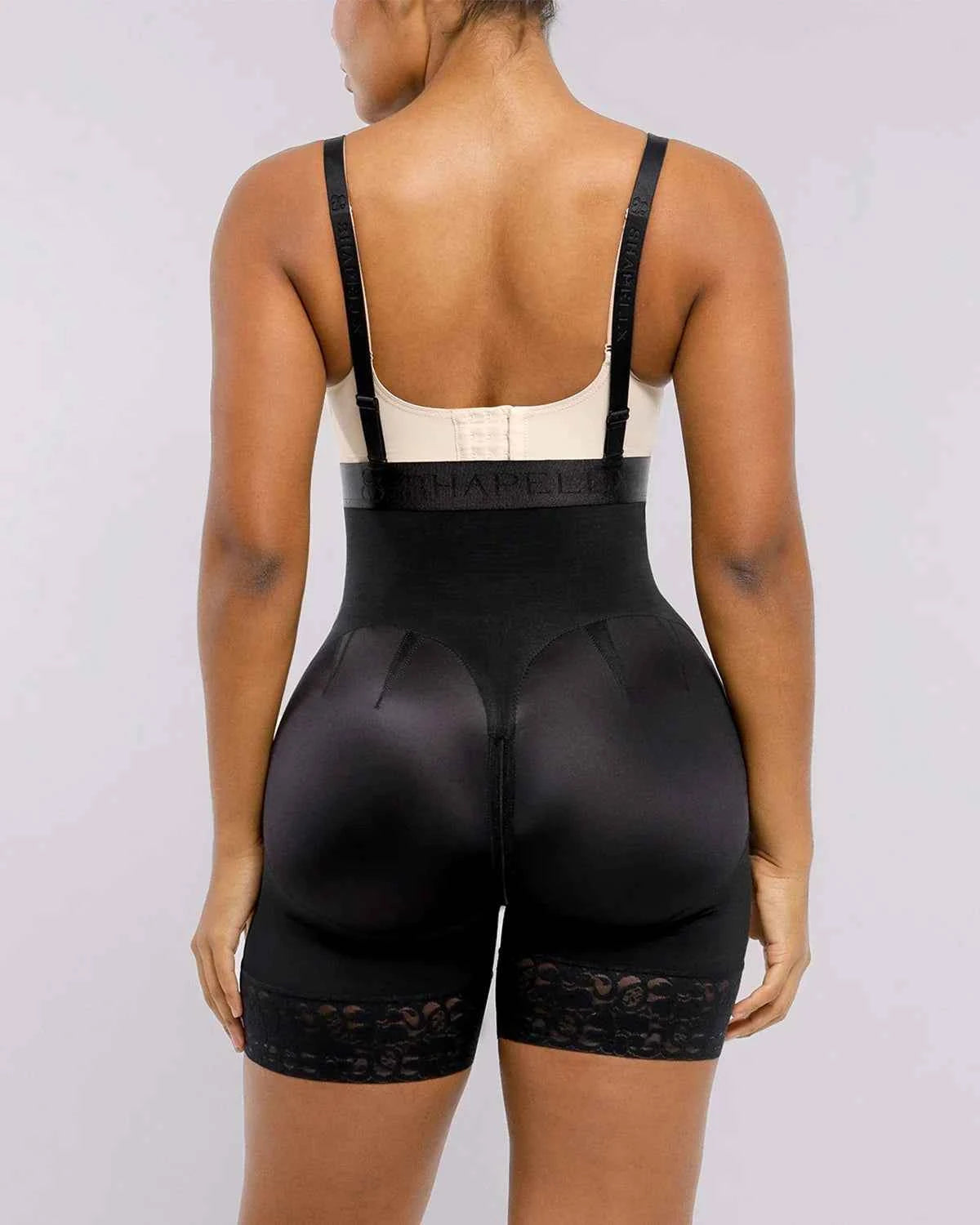 BOOT-YEAH™ Midi Shaping Shorts - Black Compression Lace