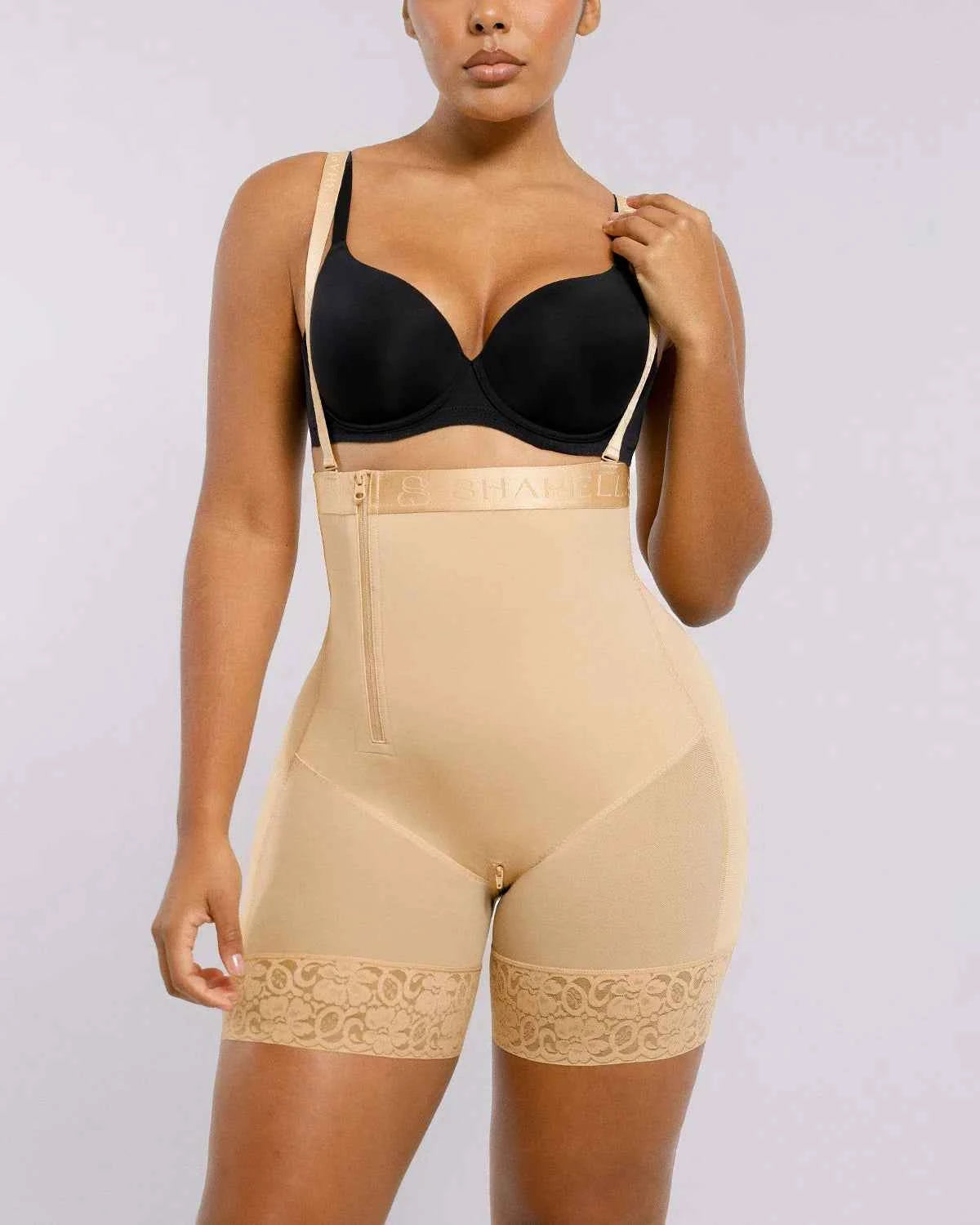 BOOT-YEAH™ AirSlim® Postpartum Support Short - Black Lace
