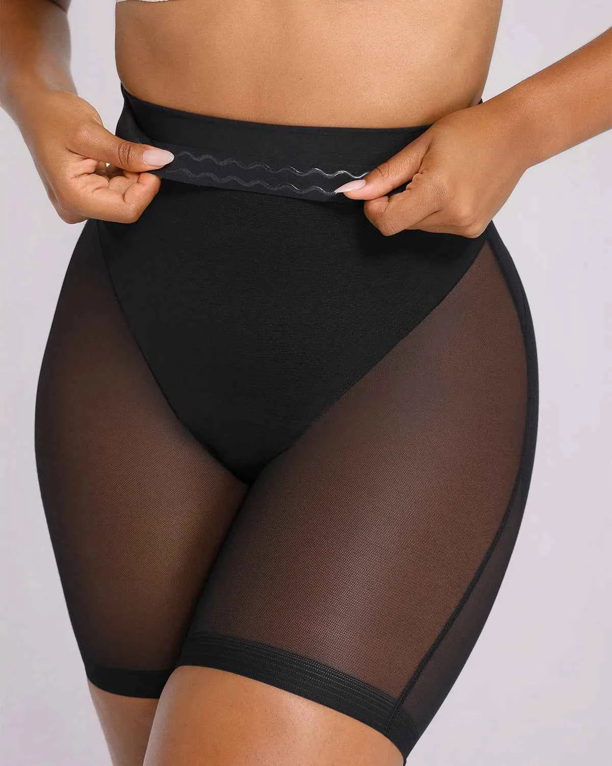 Boot-Yeah Midi Shorts - Black Mesh