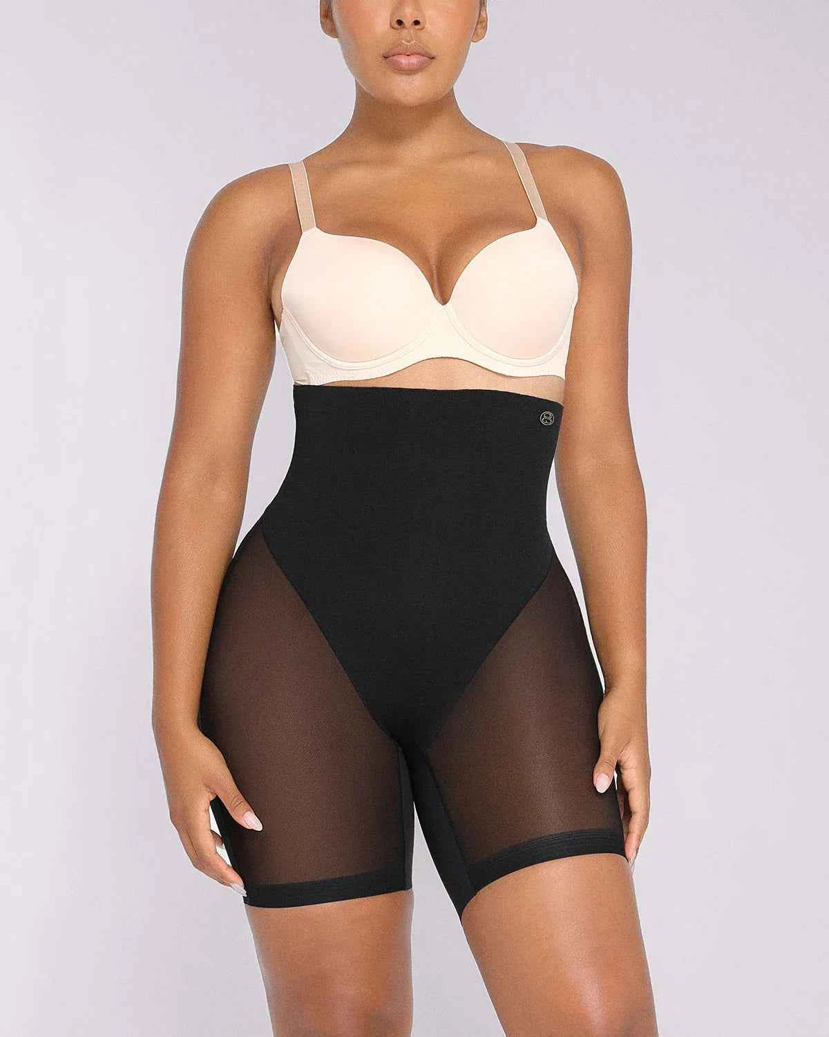 Boot-Yeah Midi Shorts - Black Mesh