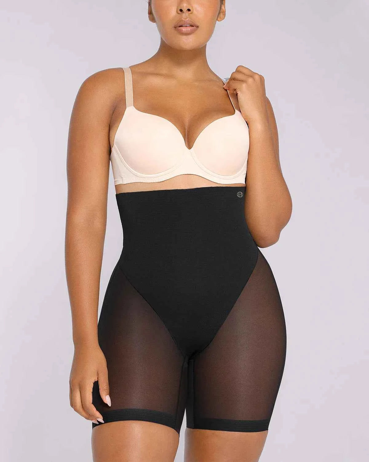 Boot-Yeah Midi Shorts - Black Mesh