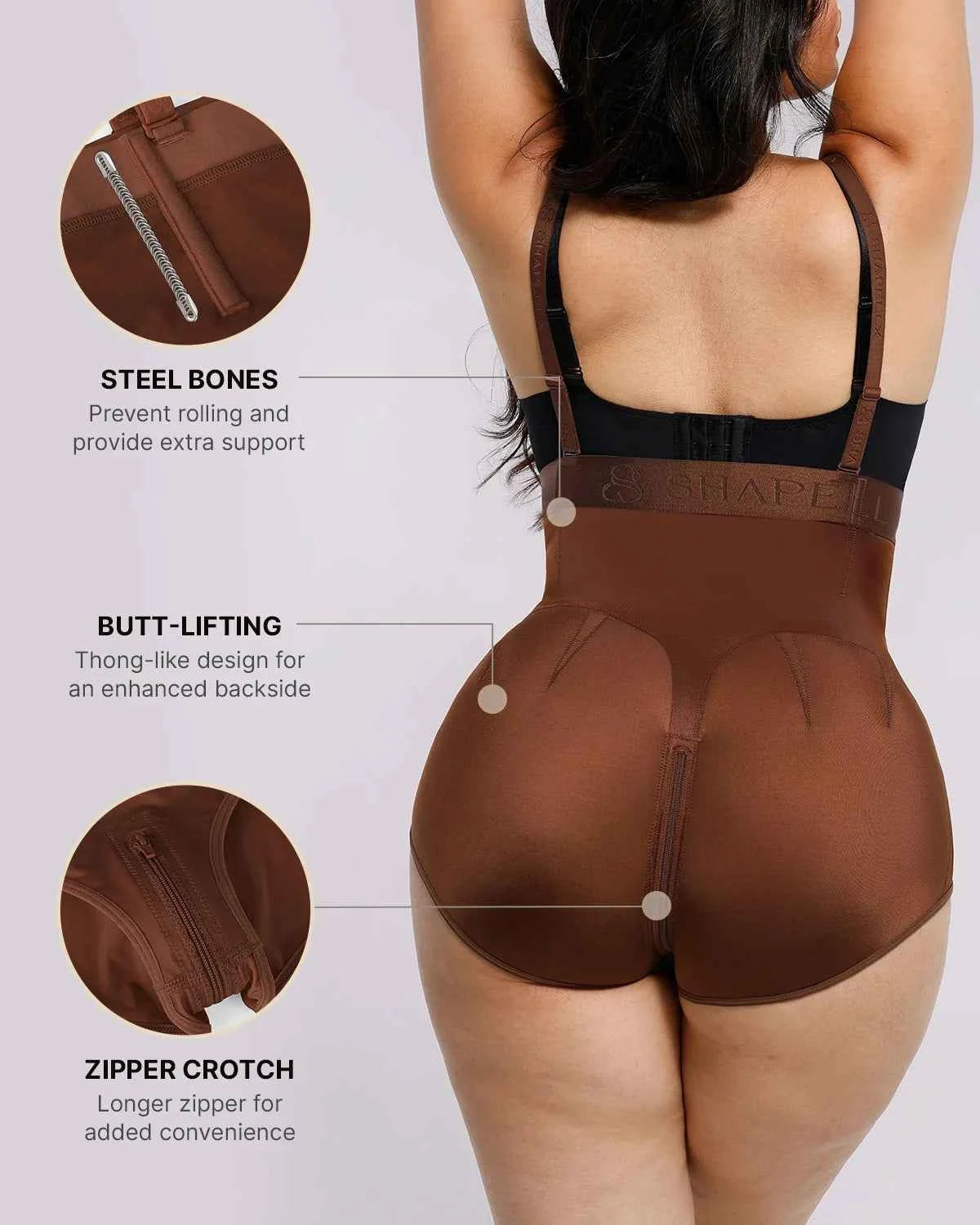BOOT-YEAH™ High-Waisted Brief - Black Shaping Silhouette