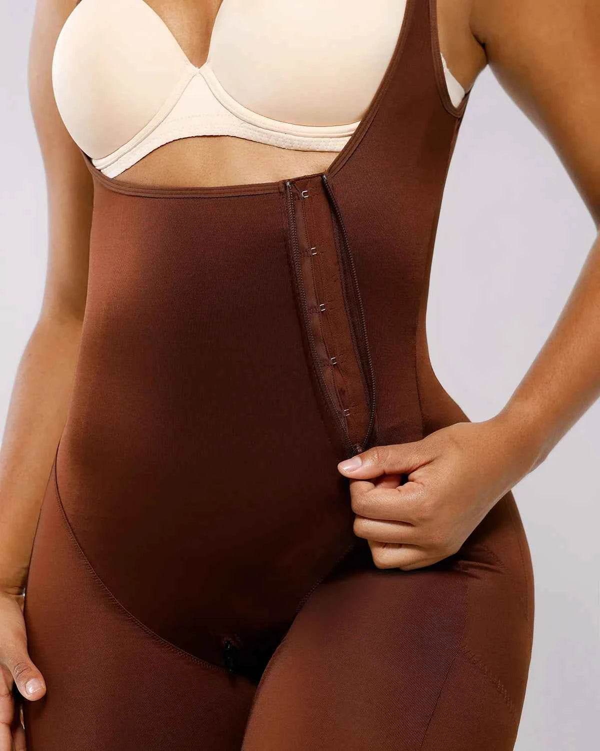 SilkSculpt Maxi Bodysuit - Black Open Bust