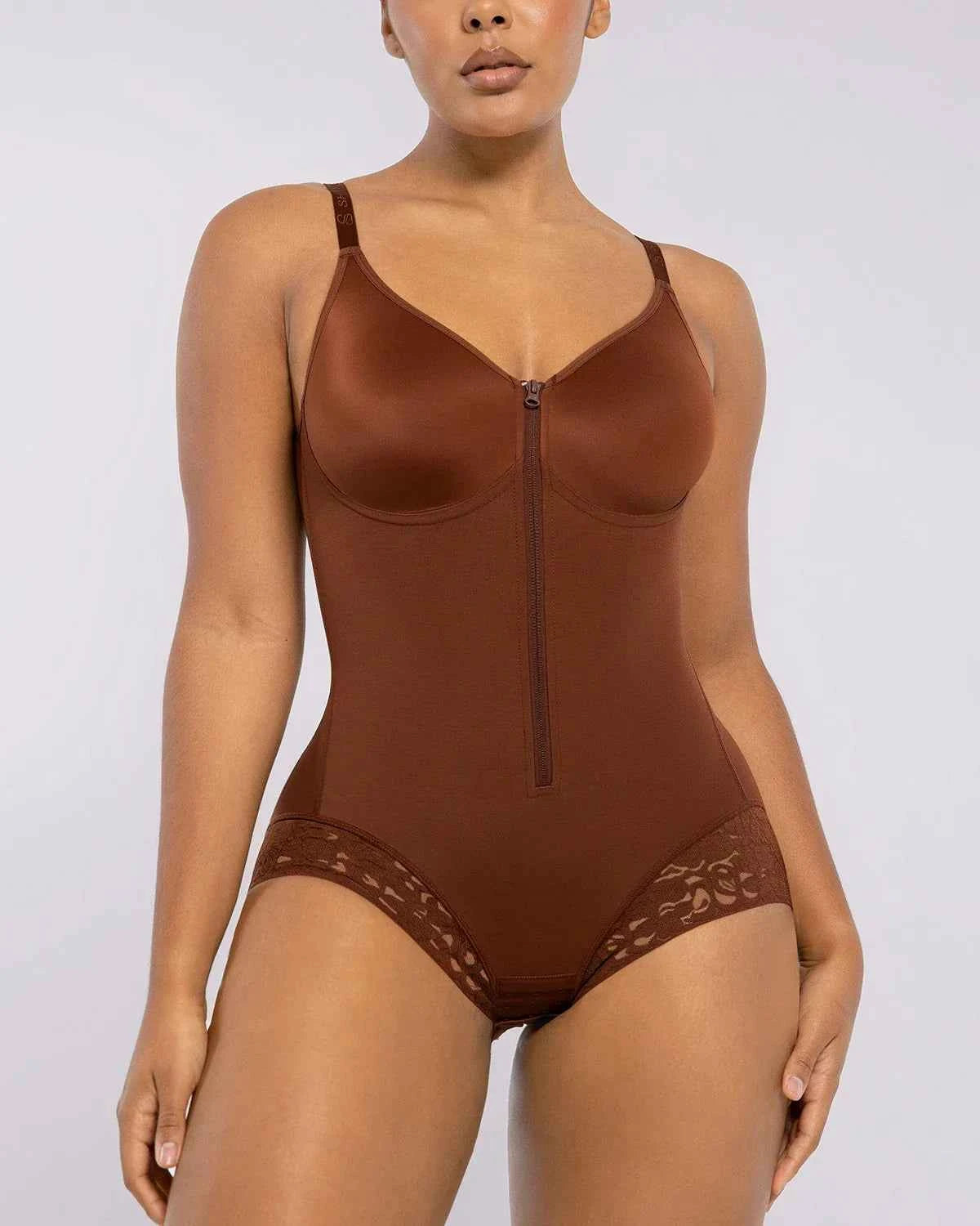 Bare Essentials Full Body Bodysuit - Black Lace Adjustable