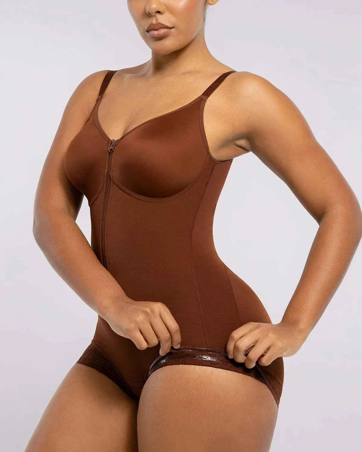Bare Essentials Full Body Bodysuit - Black Lace Adjustable