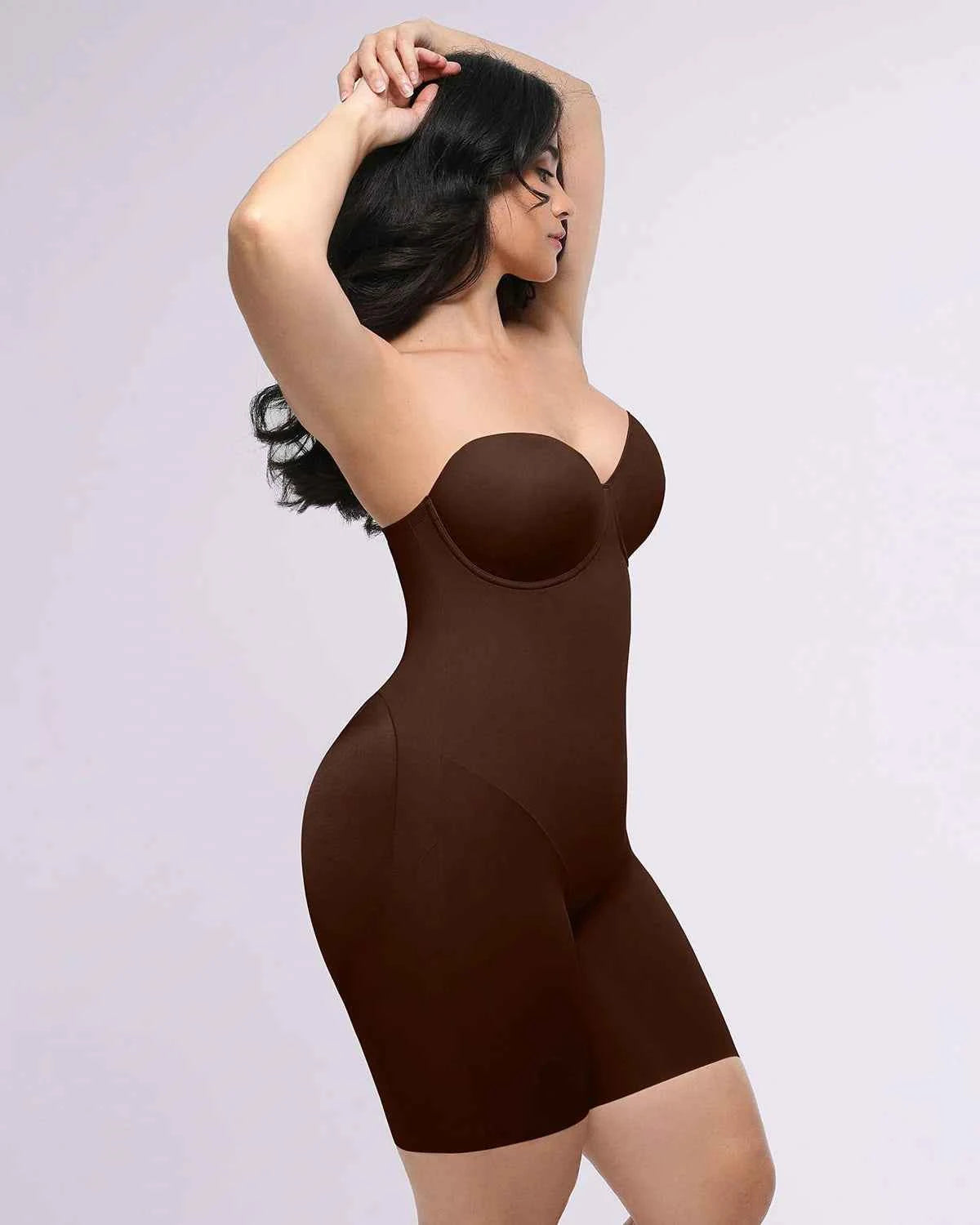 Bare Essentials Midi Dress - Black Strapless