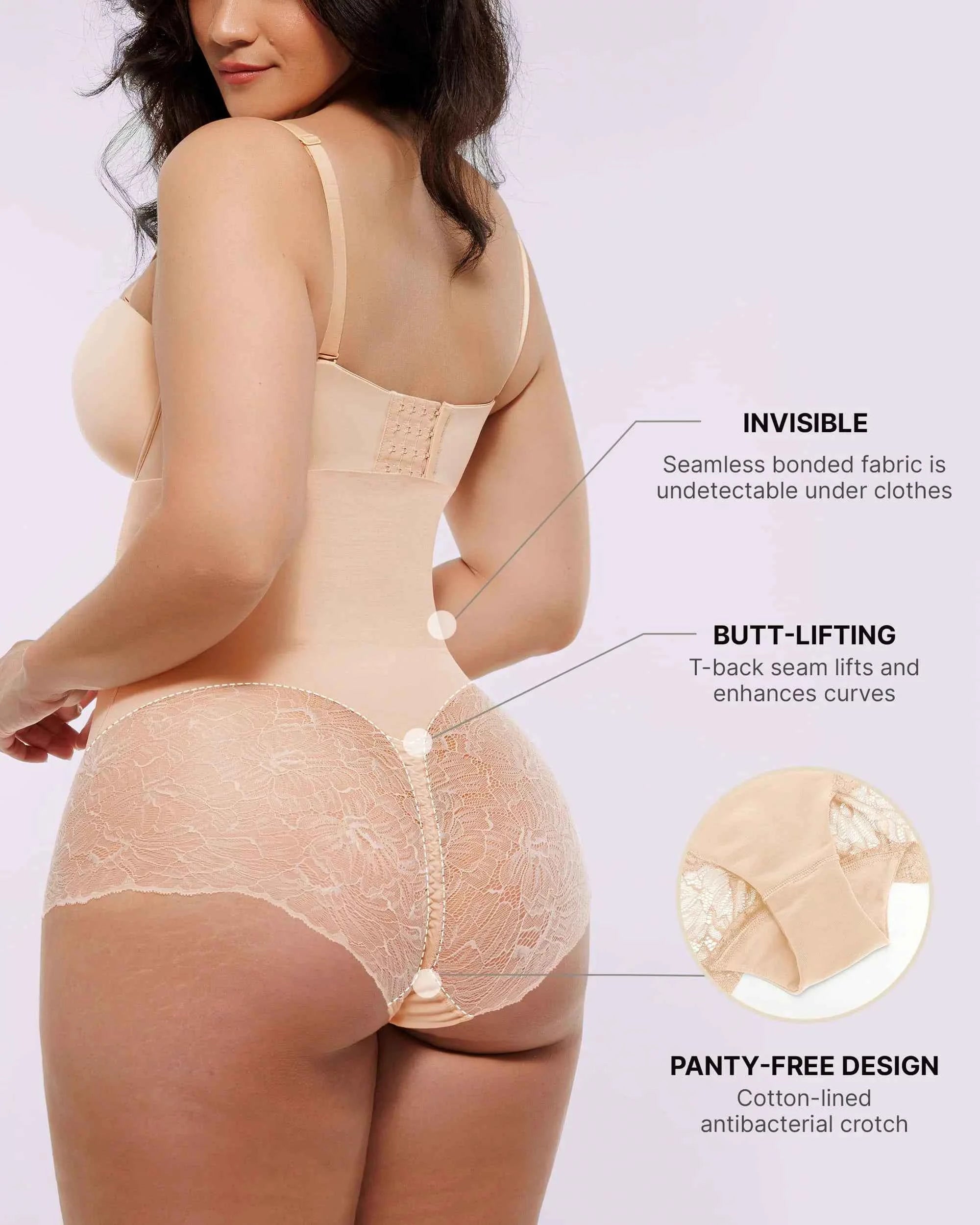 Bare Essentials™ High-Waisted Brief - Sheer Lace Black