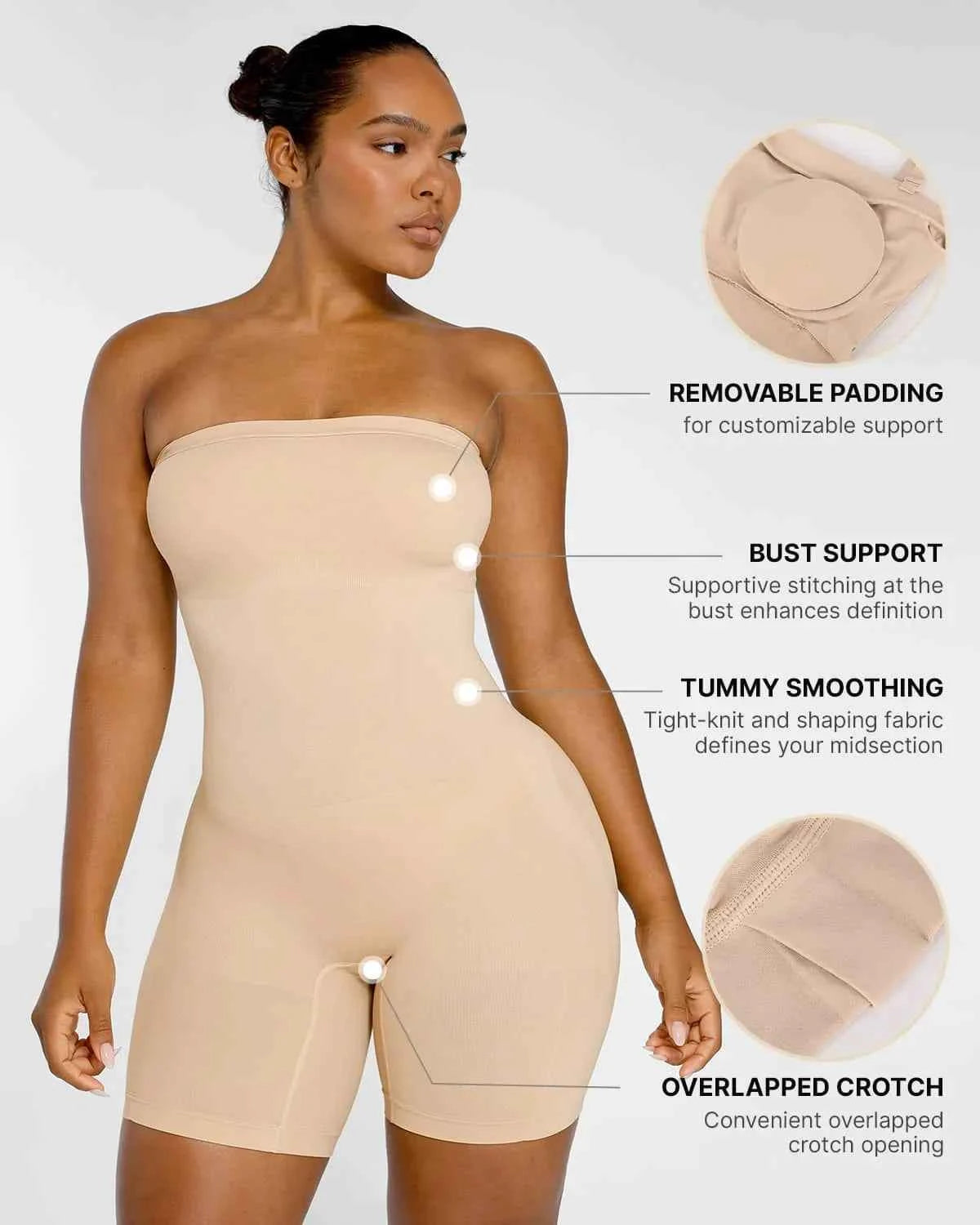 Bare Essentials Strapless Bodysuit - Skin-Friendly Sculpting