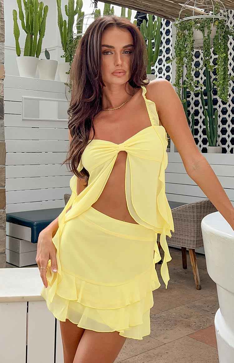 Caspian | SLEEVELESS RUFFLE MINI SUMMER CASUAL DRESS