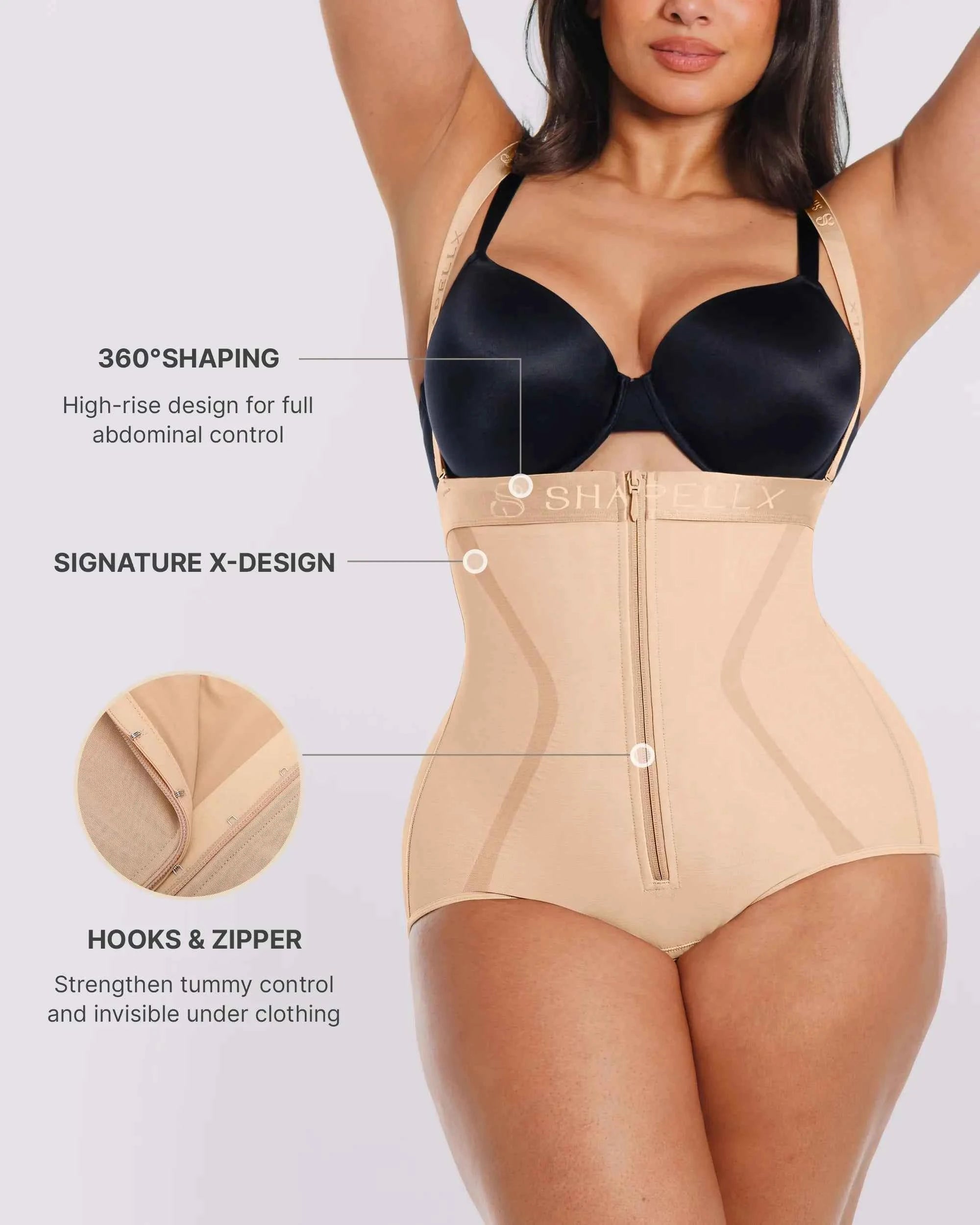 Curve Code™ High-Waisted Brief - Black Mesh Shaping