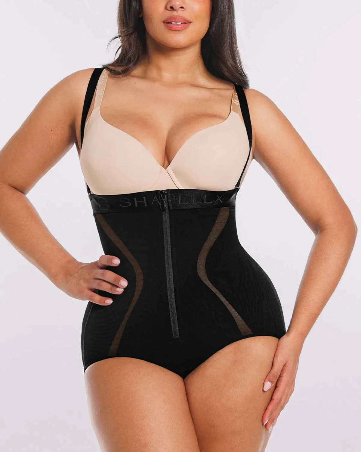 Curve Code™ High-Waisted Brief - Black Mesh Shaping