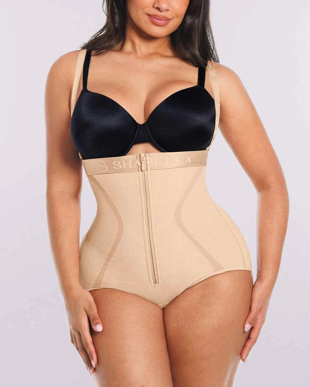 Curve Code™ High-Waisted Brief - Black Mesh Shaping