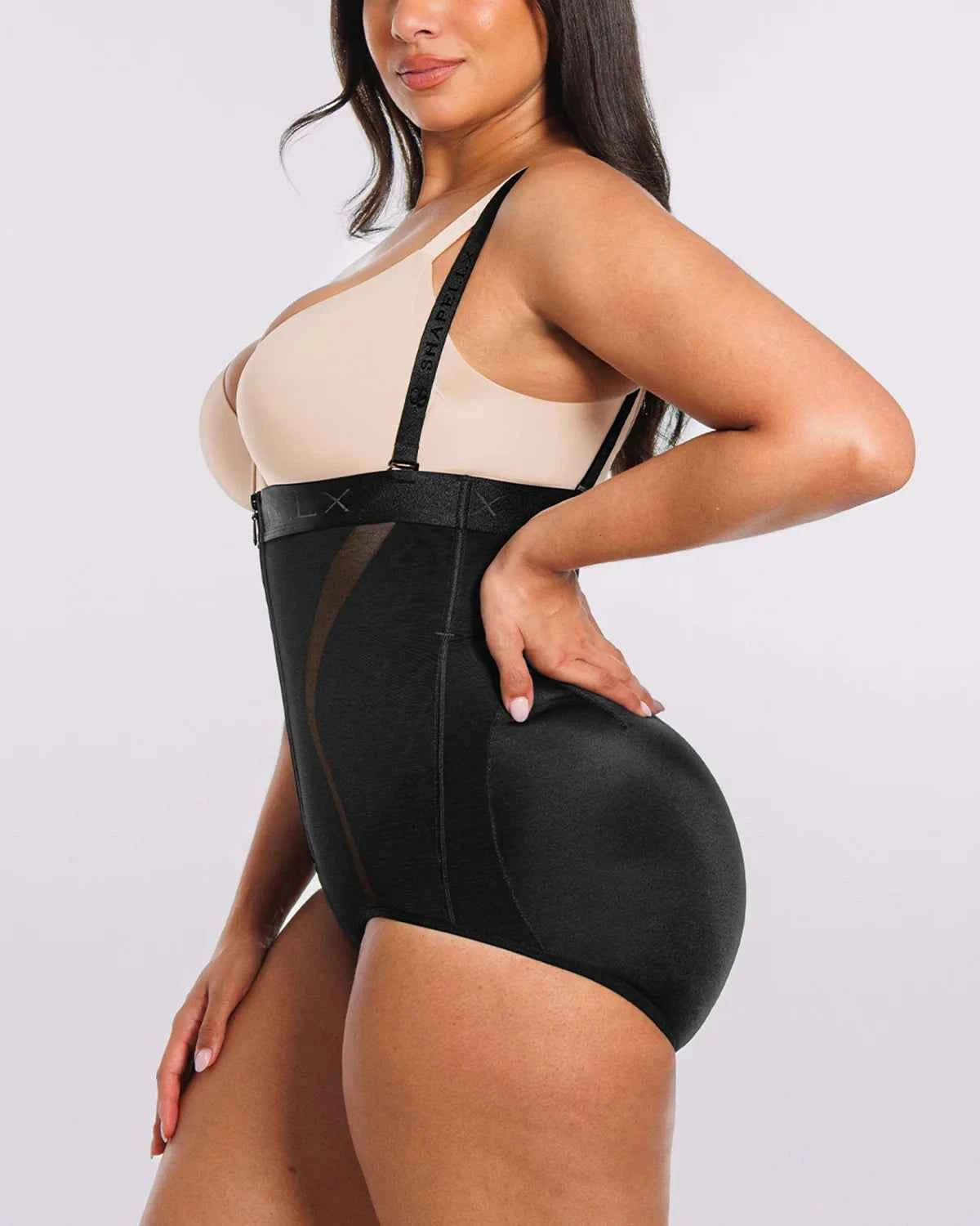 Curve Code™ High-Waisted Brief - Black Mesh Shaping