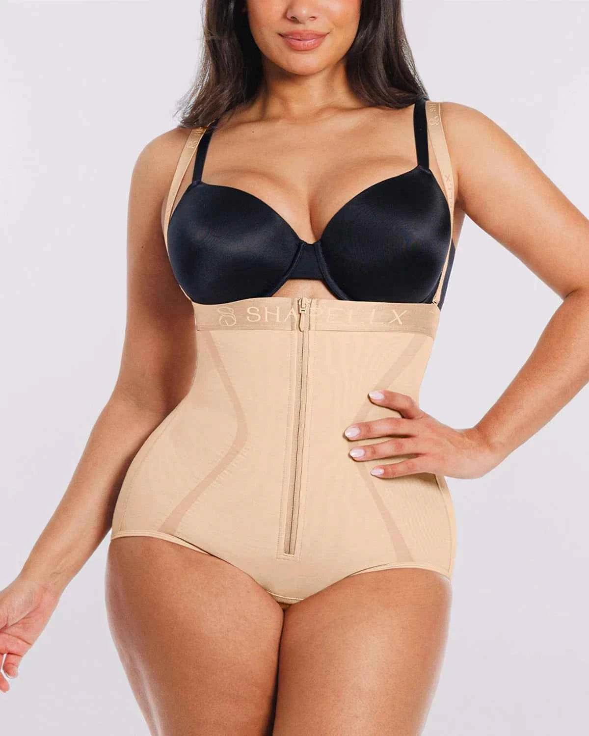 Curve Code™ High-Waisted Brief - Black Mesh Shaping