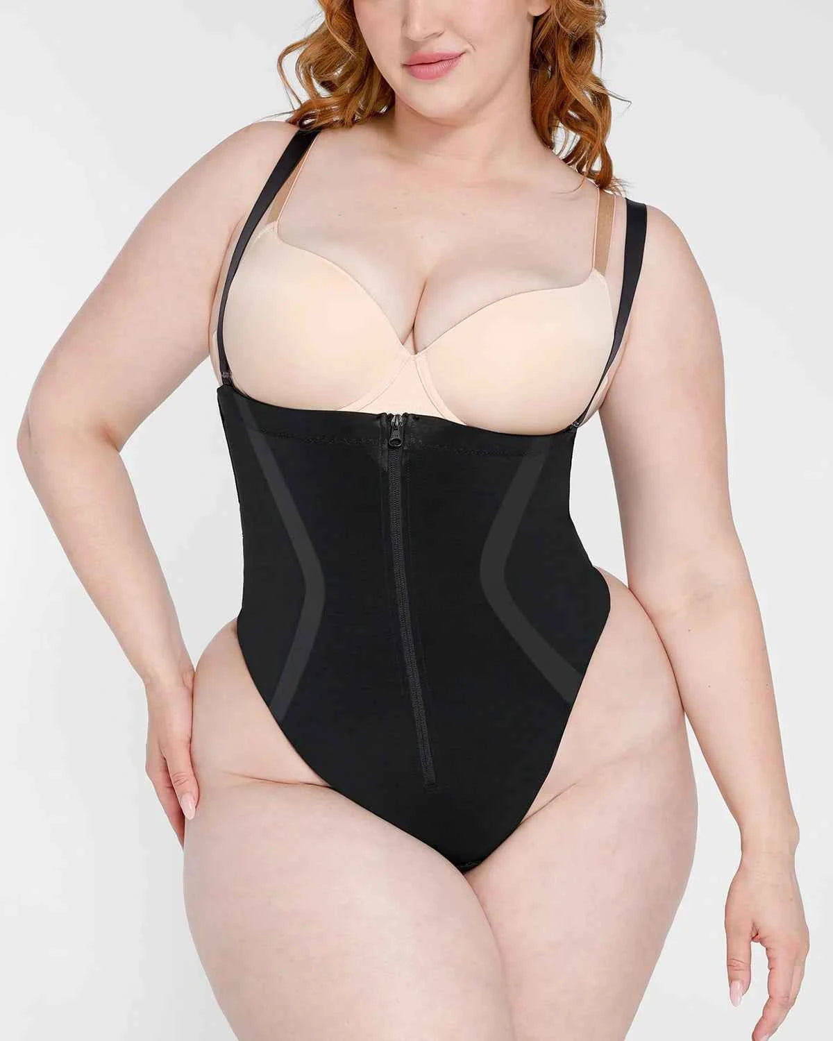 Curve Code™ Sculpting Thong - Black X-Shape Design