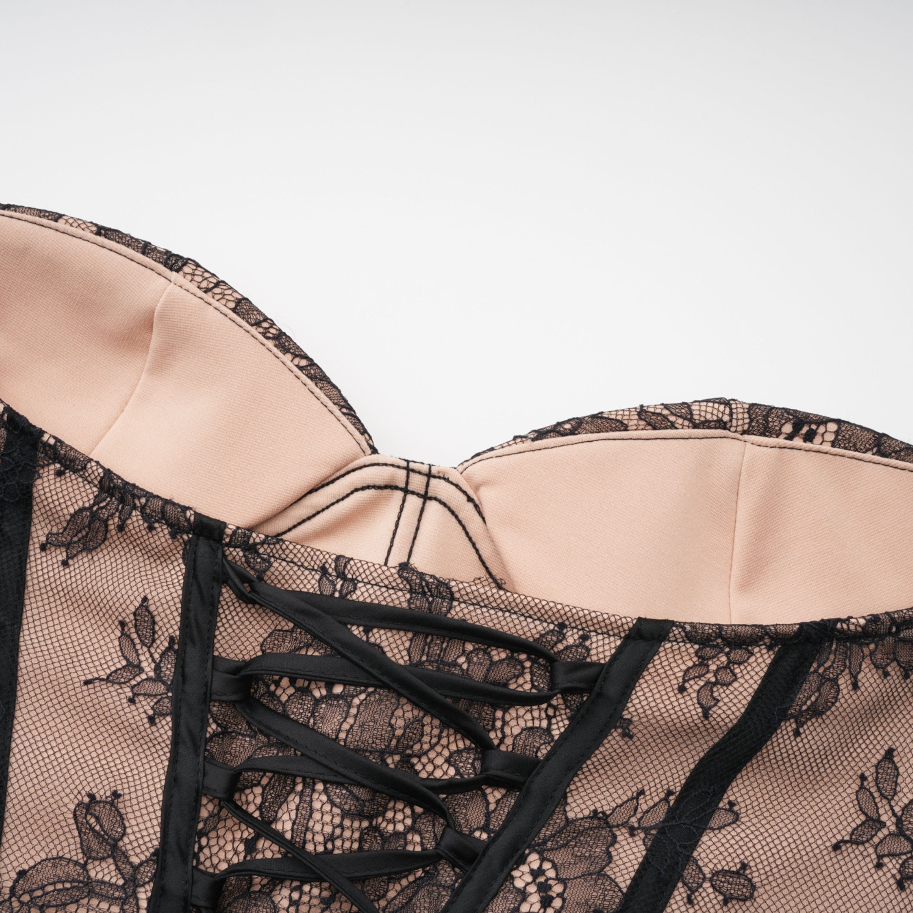 Sarah Floral Lace Corset Maxi Dress