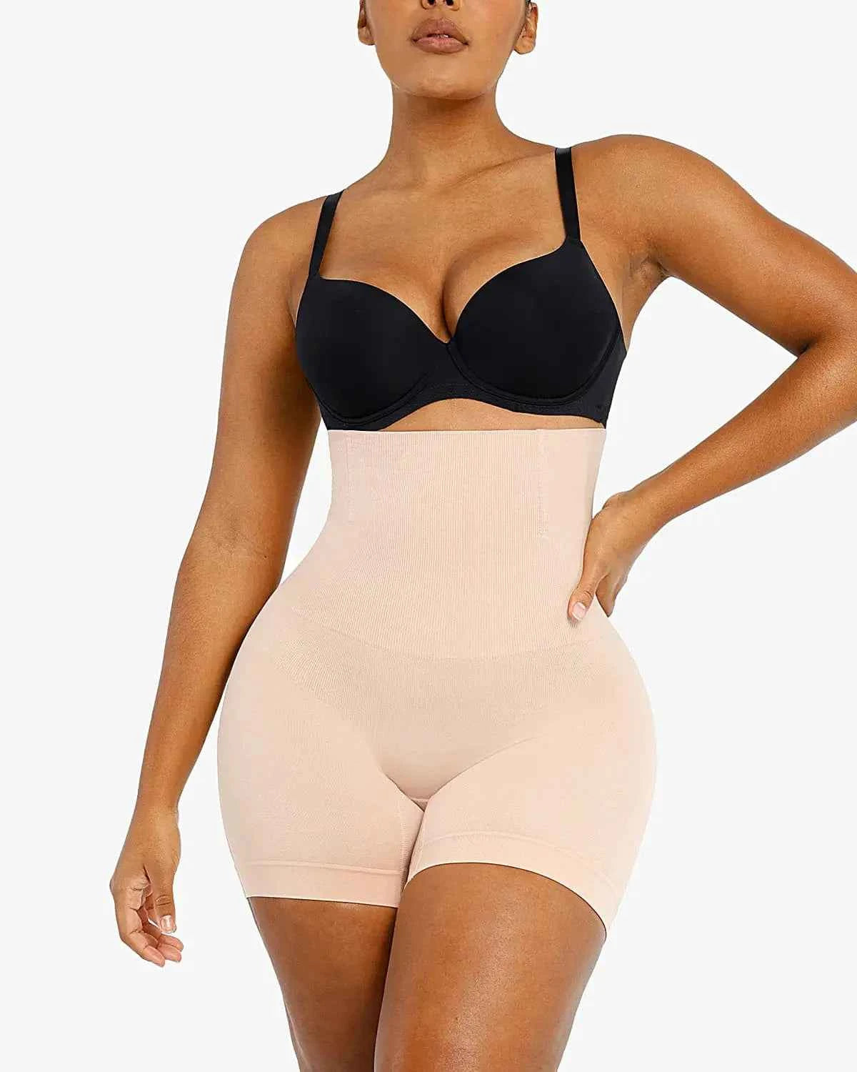 Bare Essentials Eco Seamless Thong - Black High Waist