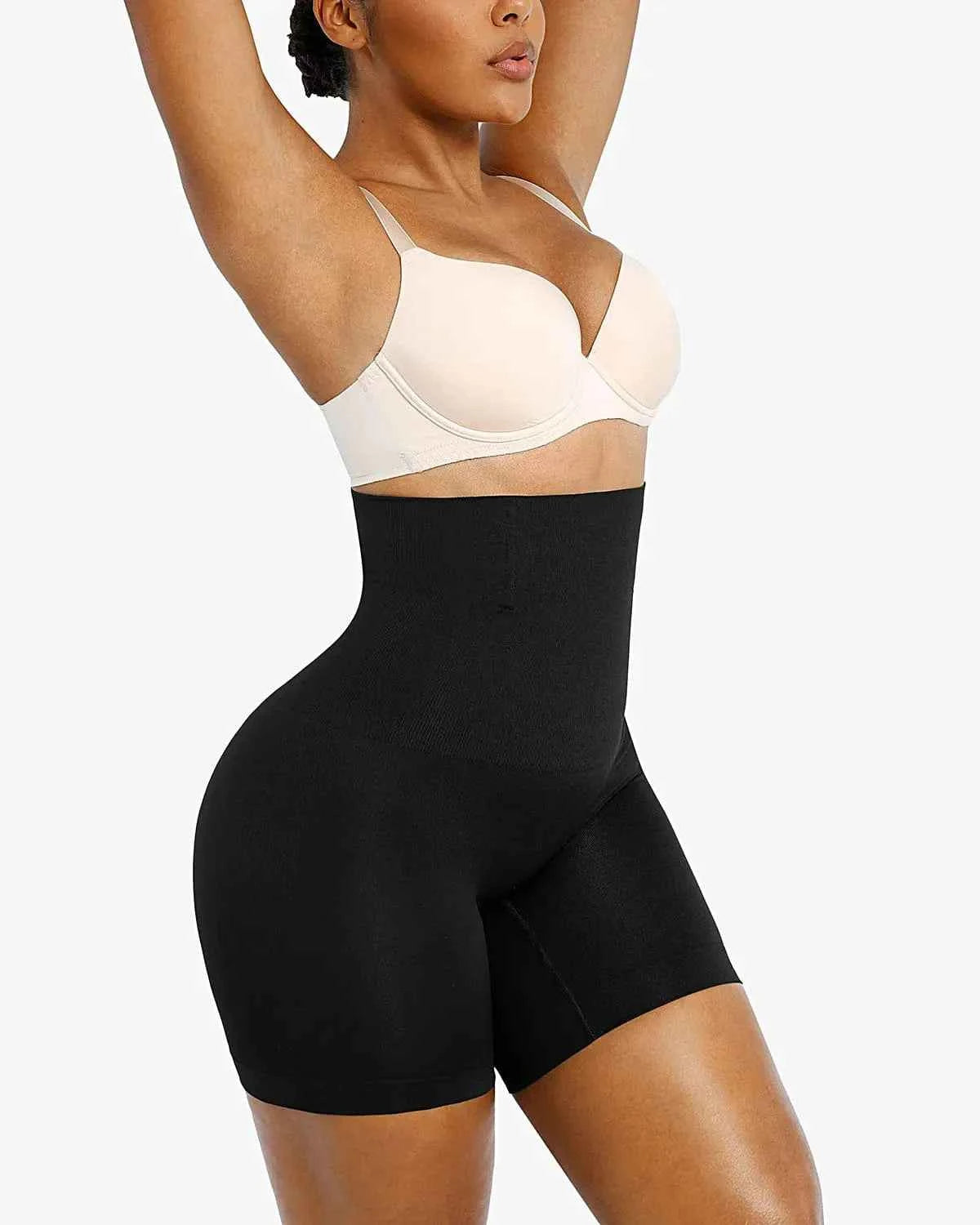 Bare Essentials Eco Seamless Thong - Black High Waist