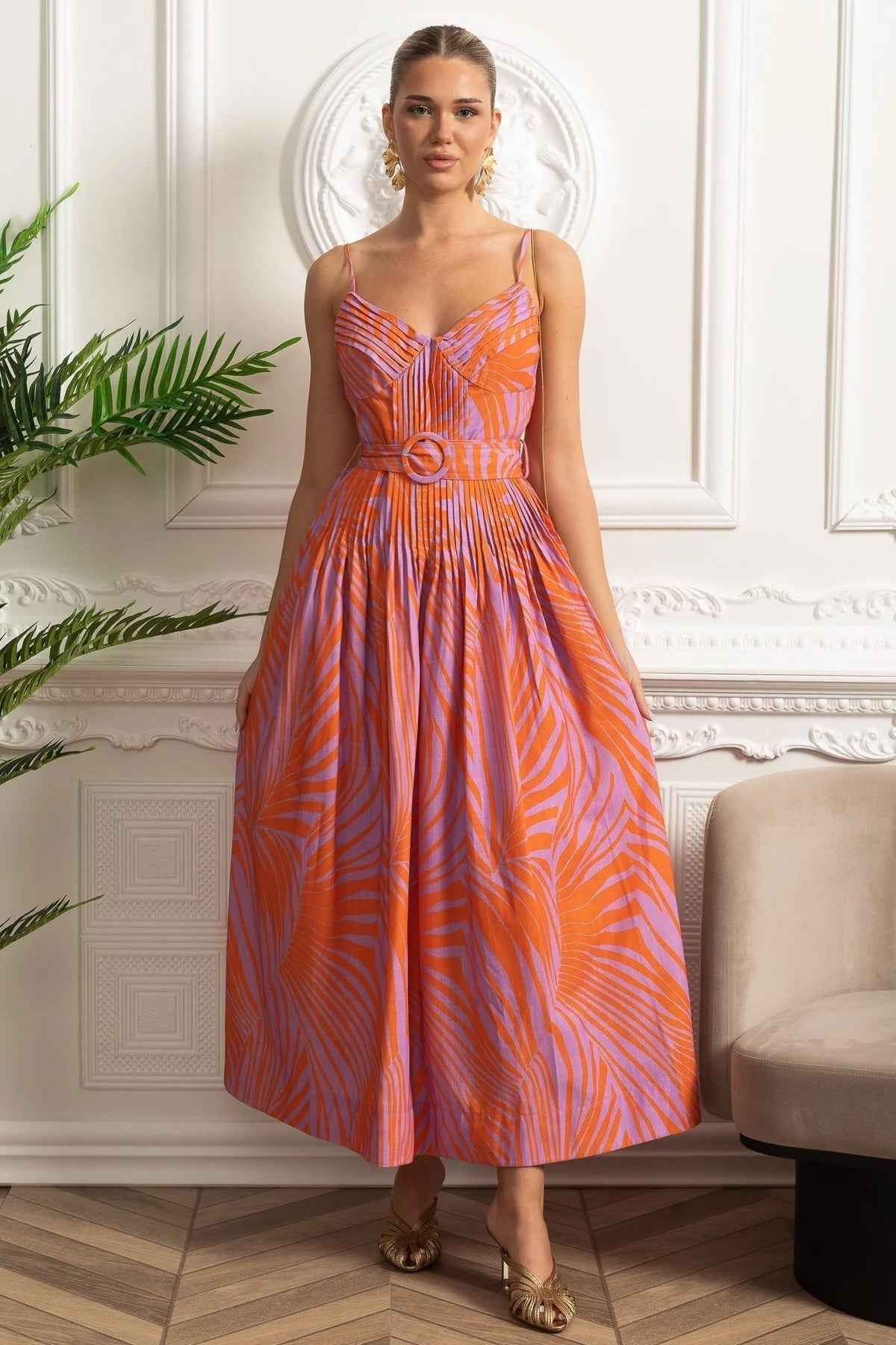 Pleated Bust | PLEATED FITTED MIDI PARTY COCKTAIL DRESS