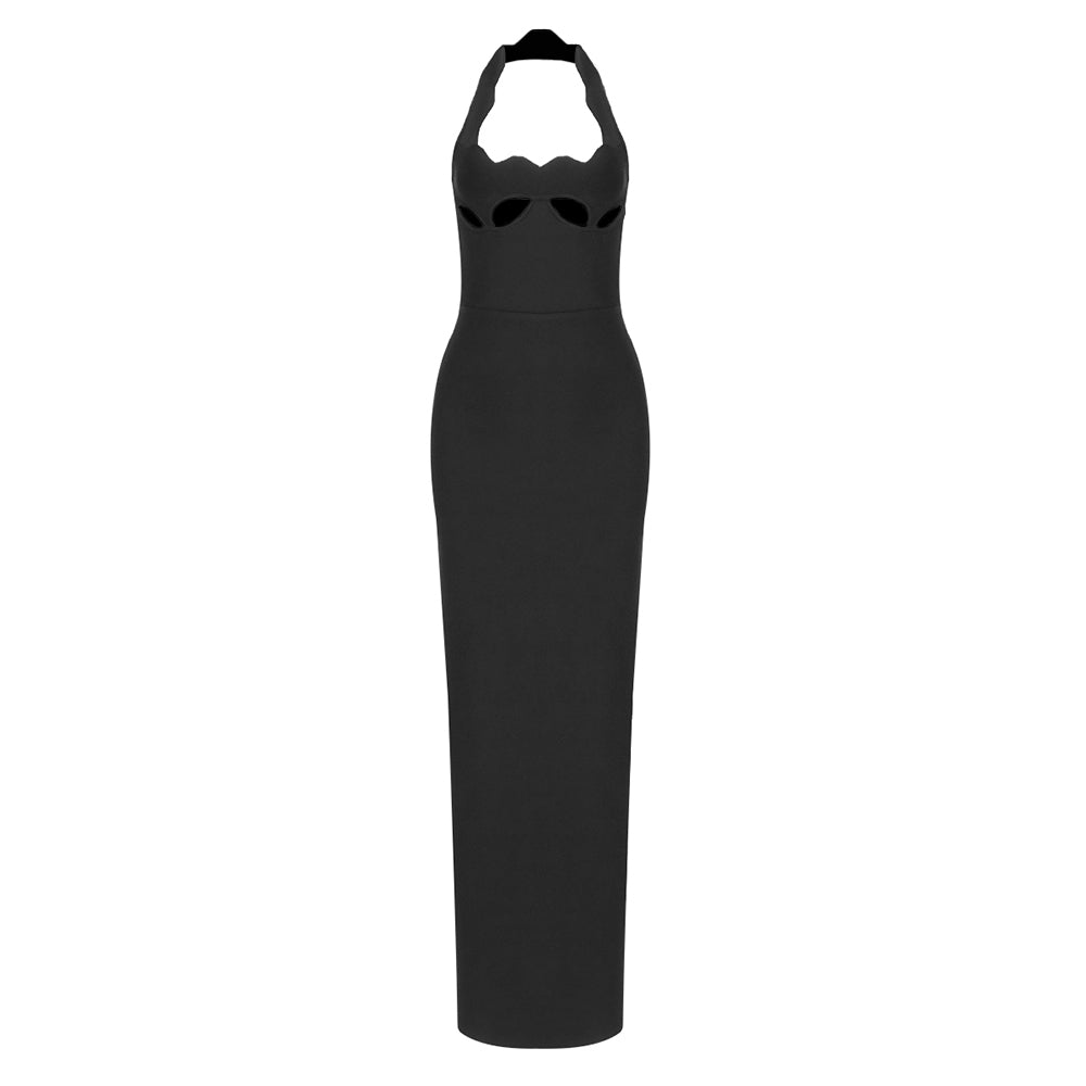 Noisette Halter Cut-Out Bodycon Maxi Dresses