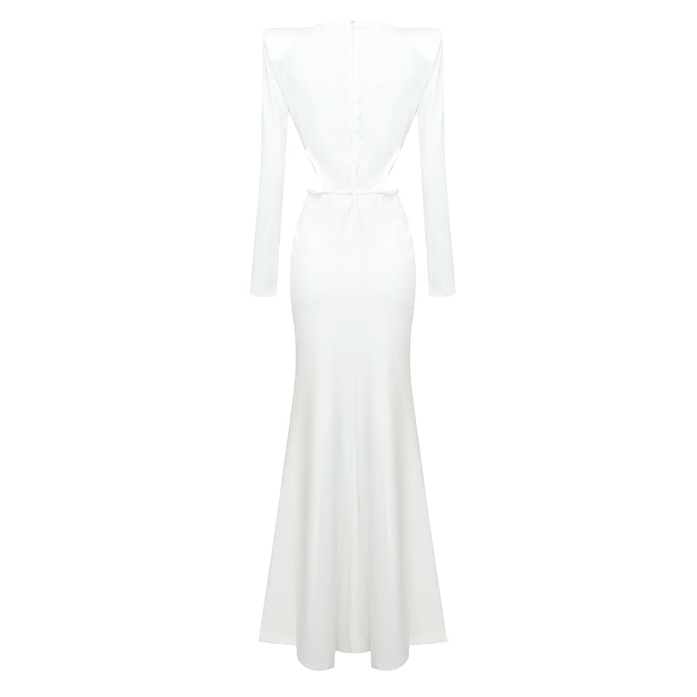 Cambria Long Sleeve Slit Maxi Dress