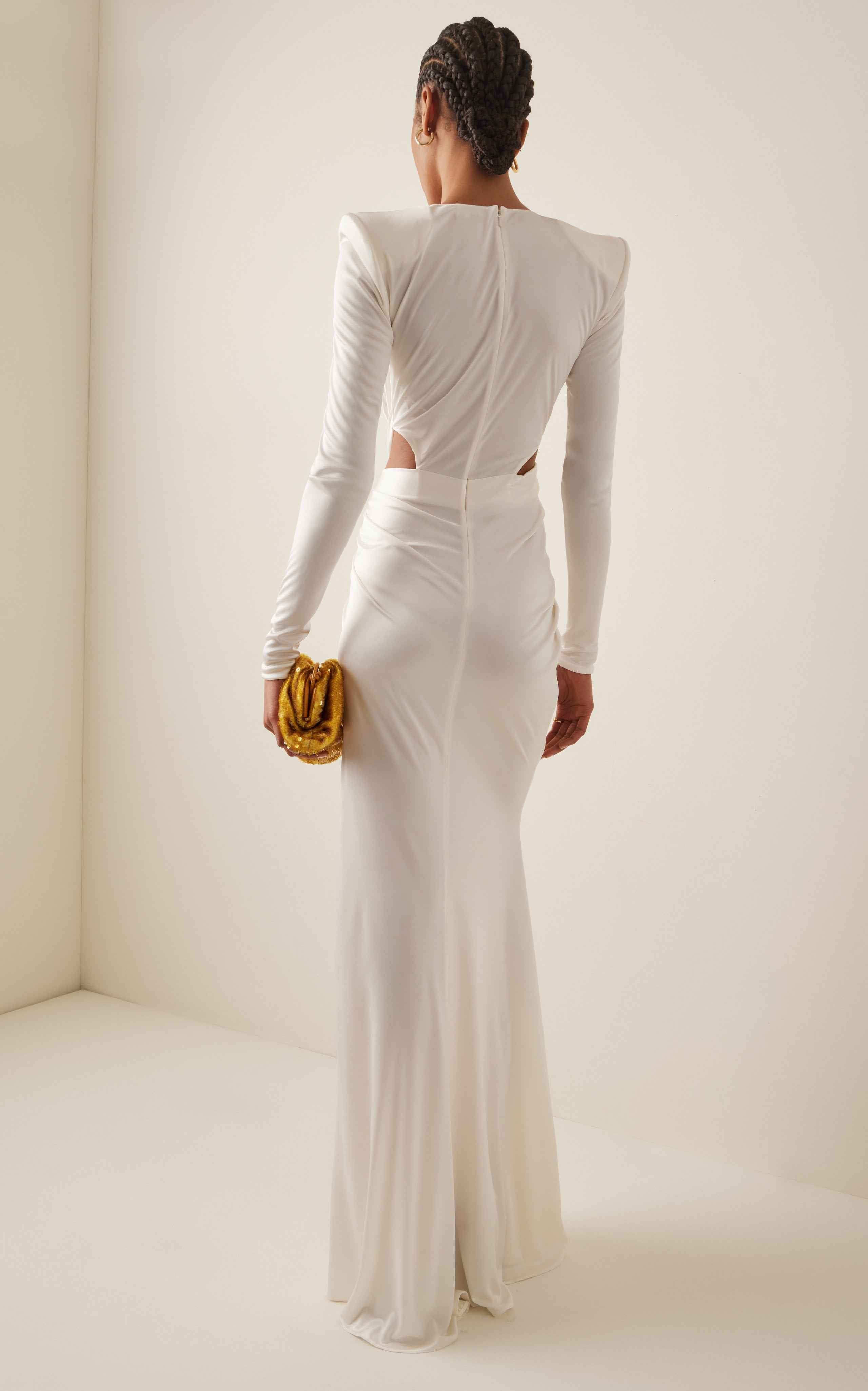 Cambria Long Sleeve Slit Maxi Dress