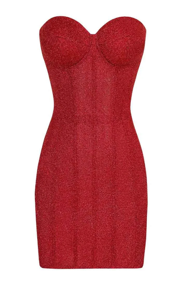 Ivy | Women’s Strapless Glitter Corset Mini Party Dress