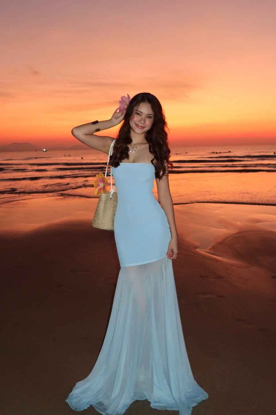 Melody | Women's Strapless Maxi Wedding Guest Dress