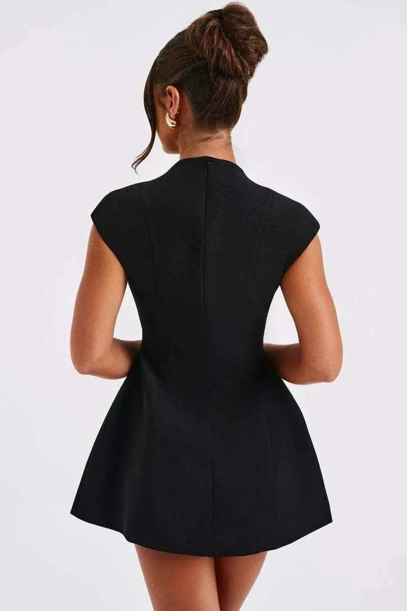Benthe | Women's Elegant Mini Dress with Deep V-neckline