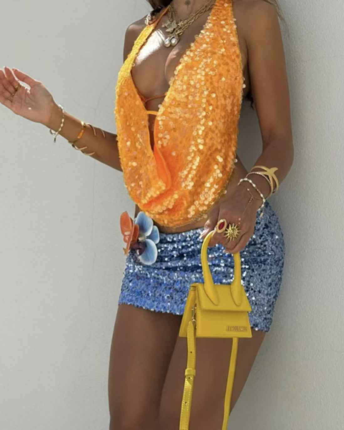 Faye | Women's Sleeveless Sequin Festival Party Top