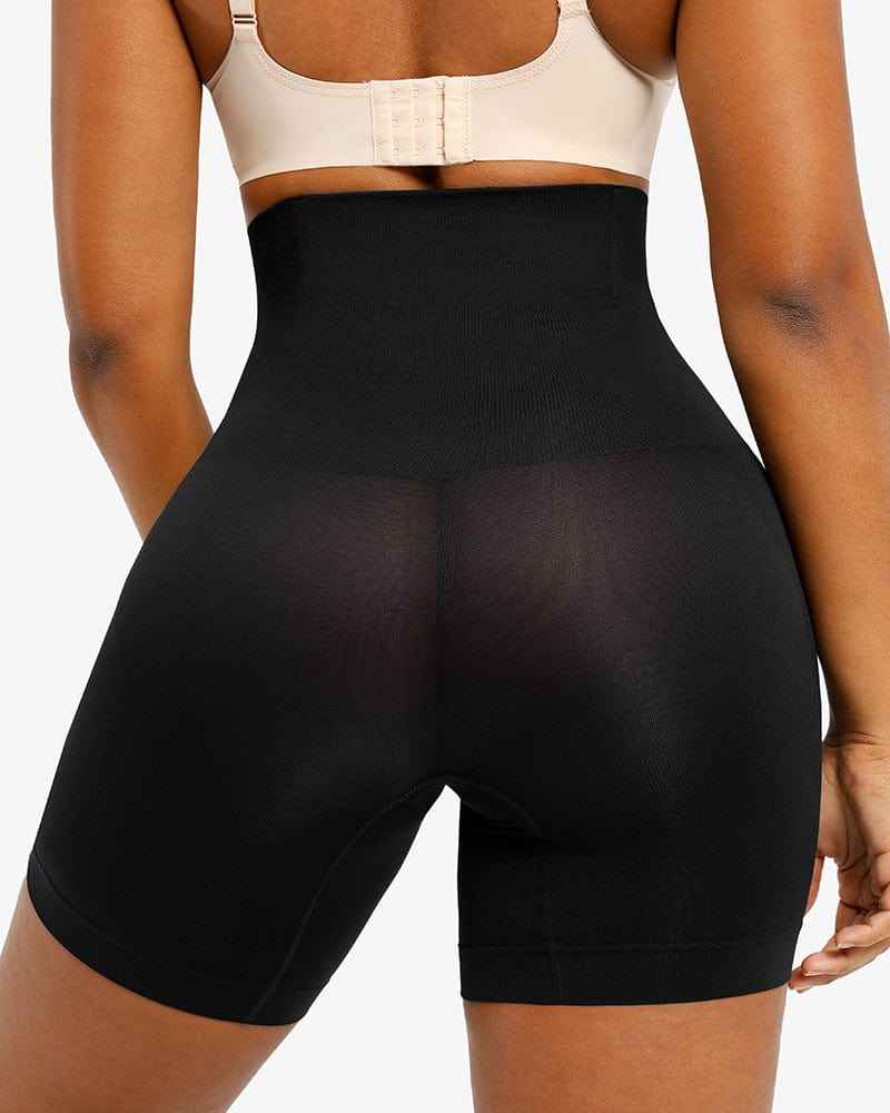 Bare Essentials Eco Seamless Thong - Black High Waist