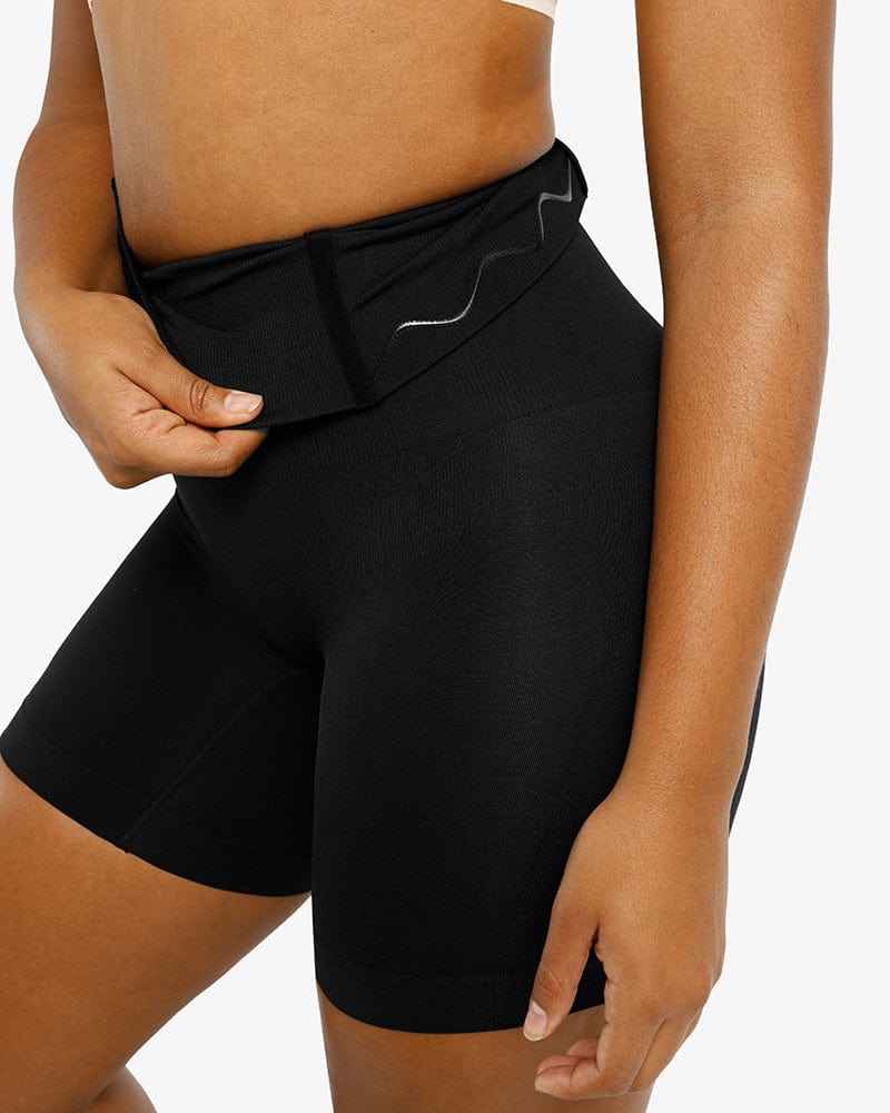 Bare Essentials High-Waisted Sculpting Shorts - Black Seamless
