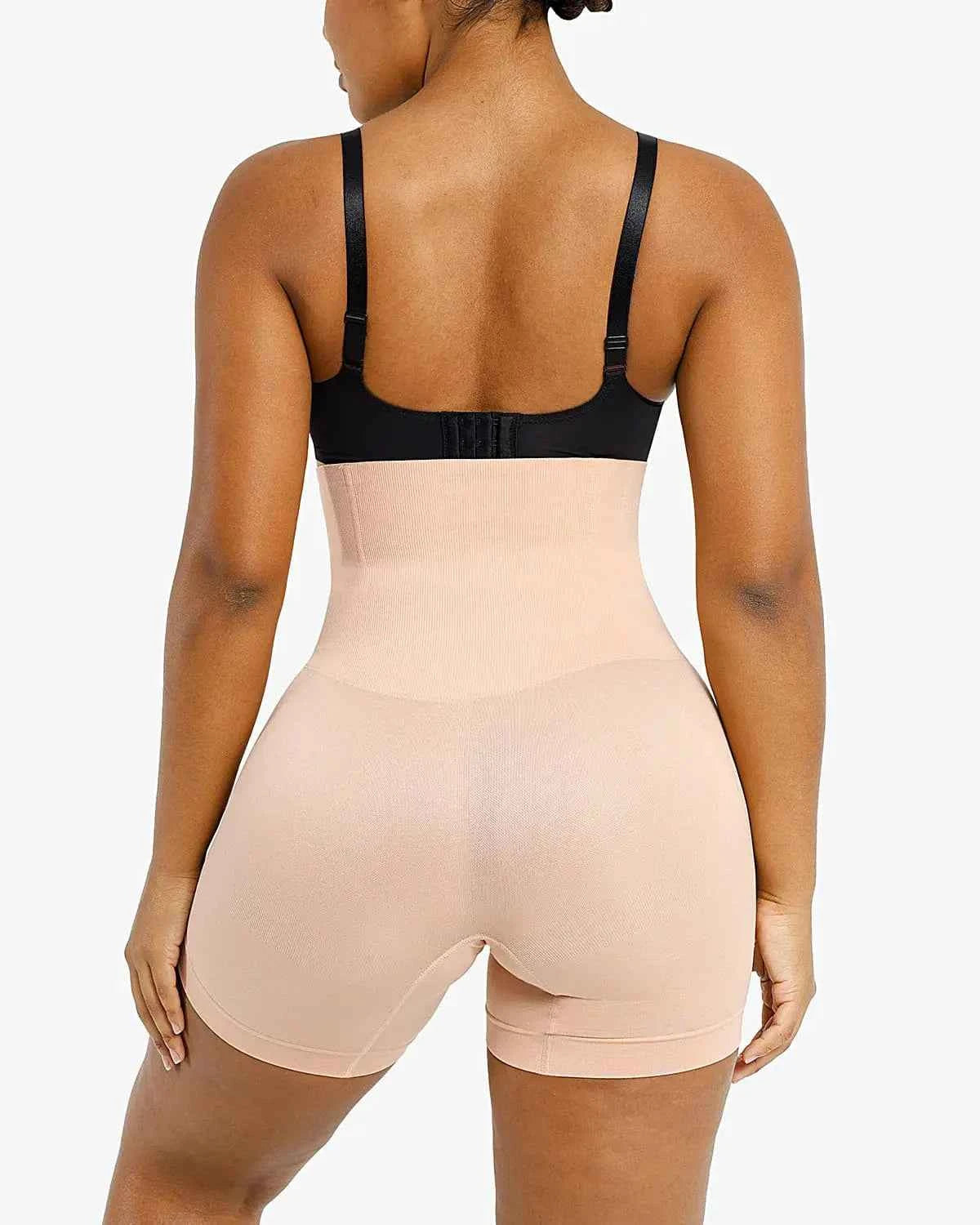 Bare Essentials High-Waisted Sculpting Shorts - Black Seamless