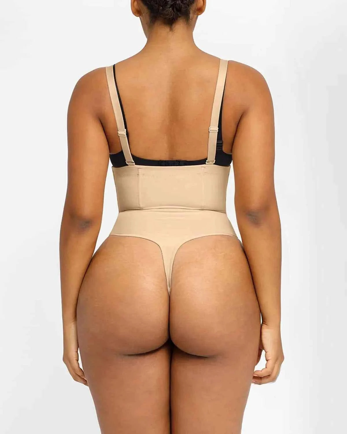 Curve Code™ Sculpting Thong - Black X-Shape Design