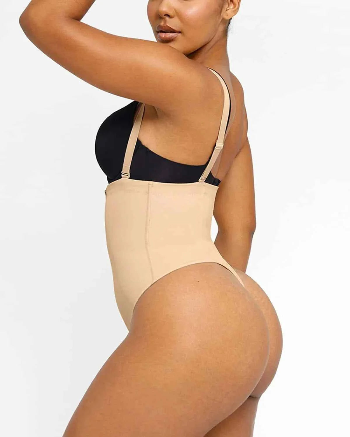 Curve Code™ Sculpting Thong - Black X-Shape Design