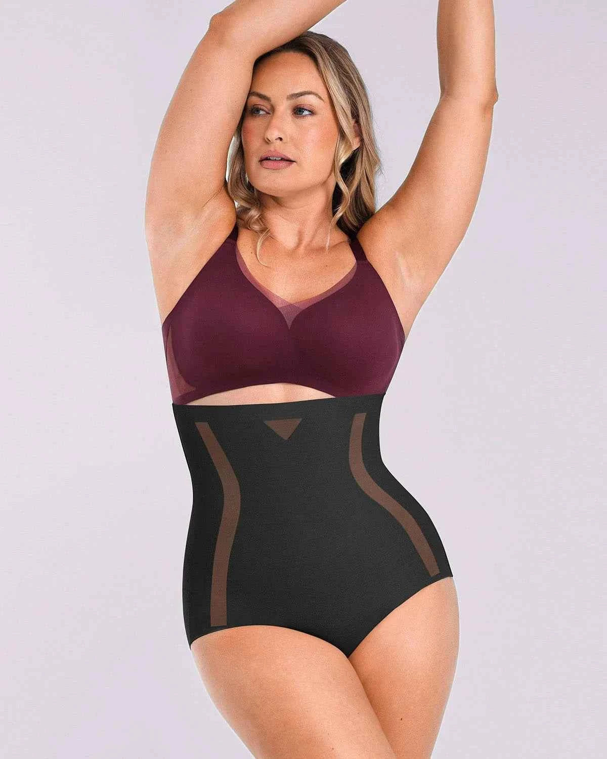 Curve Code™ High-Waisted Brief - Black Smoothing Shapewear