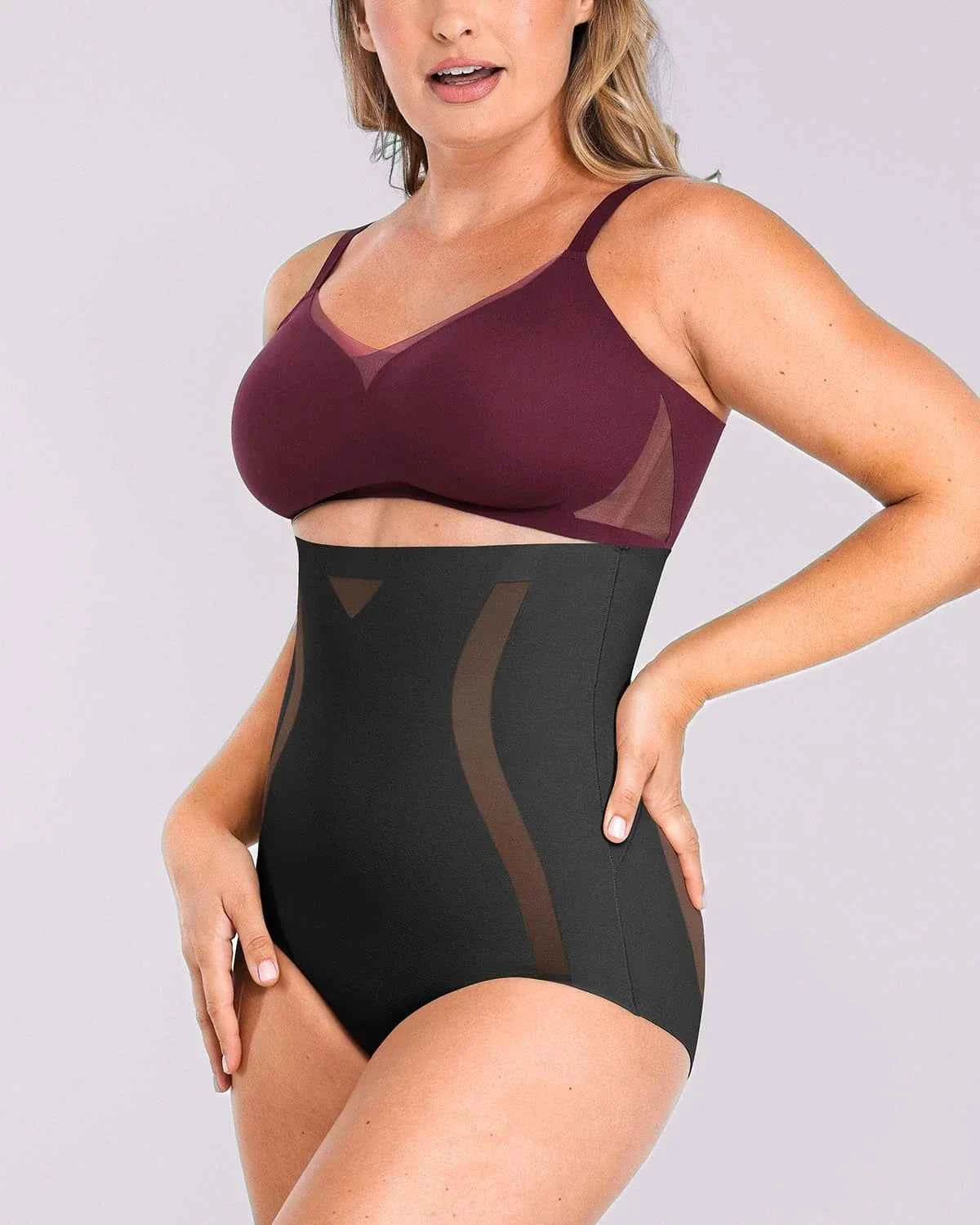 Curve Code™ High-Waisted Brief - Black Smoothing Shapewear