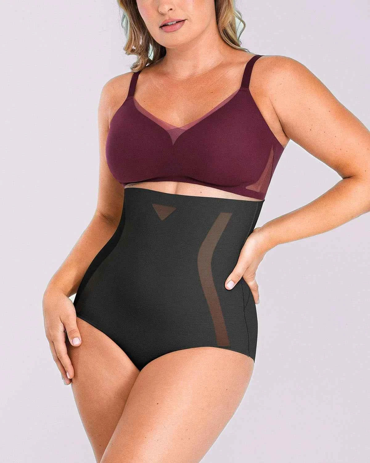 Curve Code™ High-Waisted Brief - Black Smoothing Shapewear
