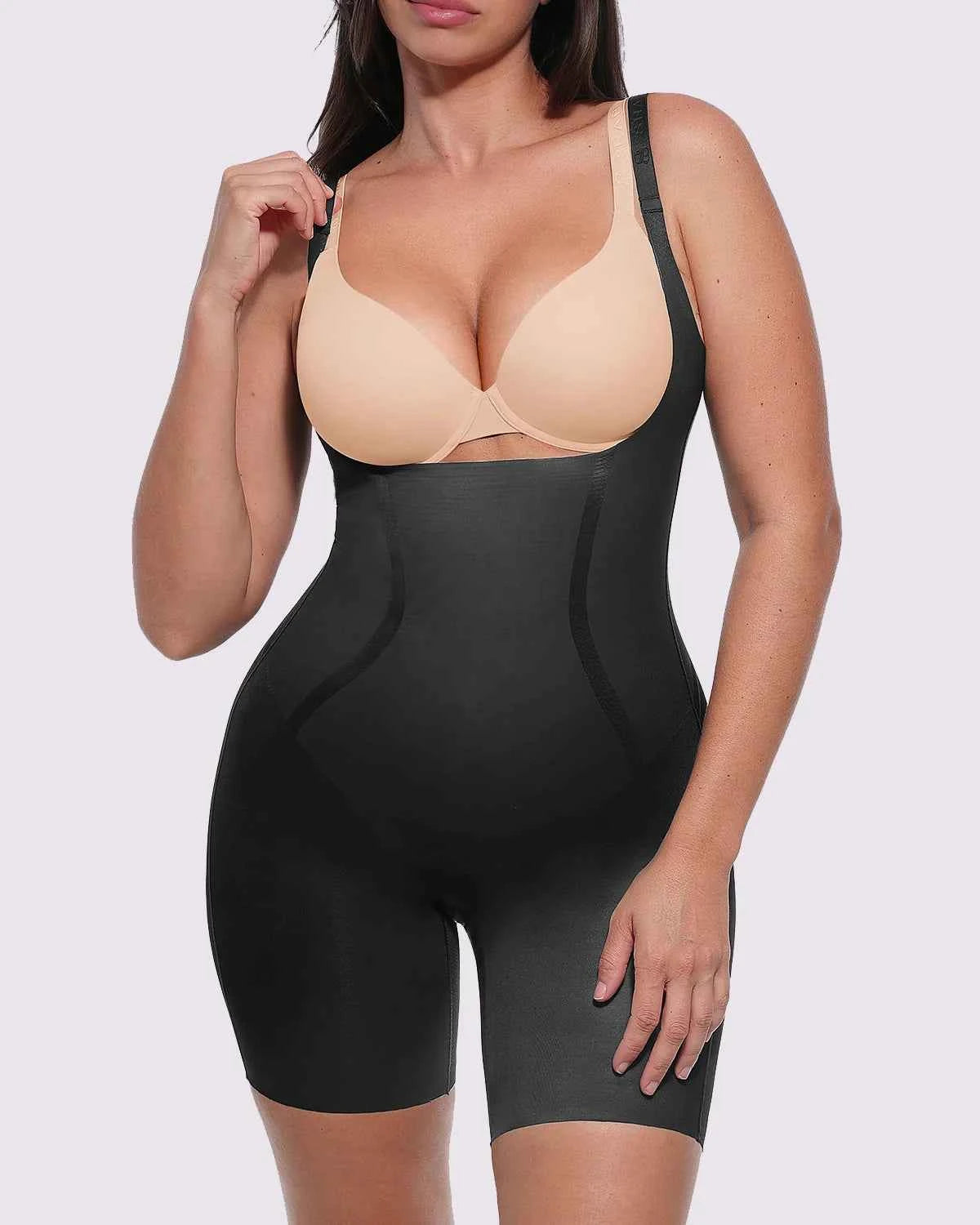 Curve Code Bodysuit - Black LYCRA®FitSense™ Shaping