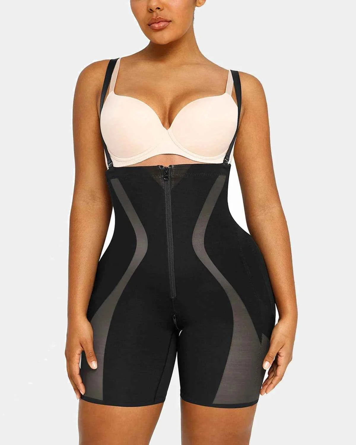 Curve Code™ Mini Sculpting Shorts - Black X-Shaped