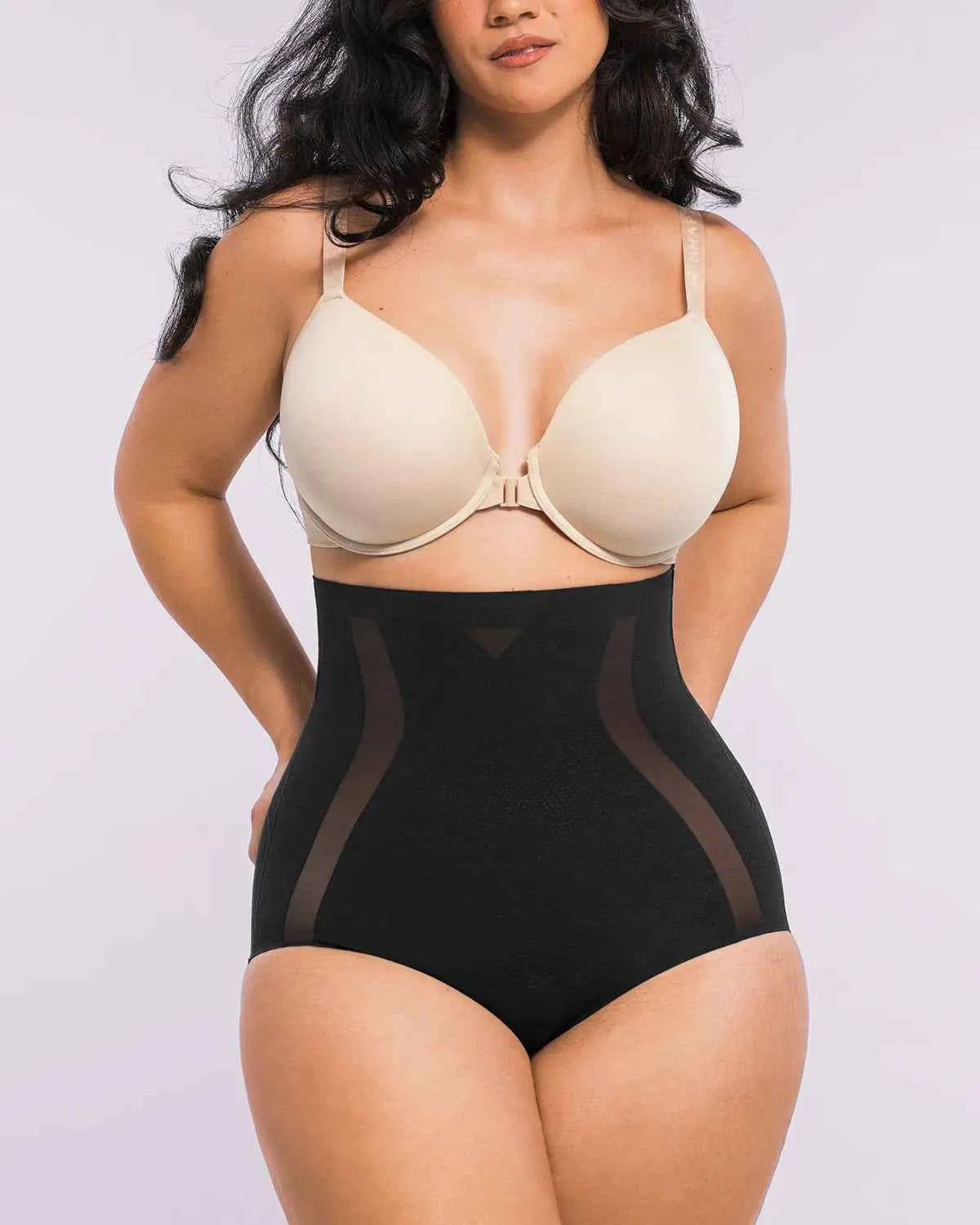 Curve Code™ High-Waisted Brief - Black Smoothing Shapewear