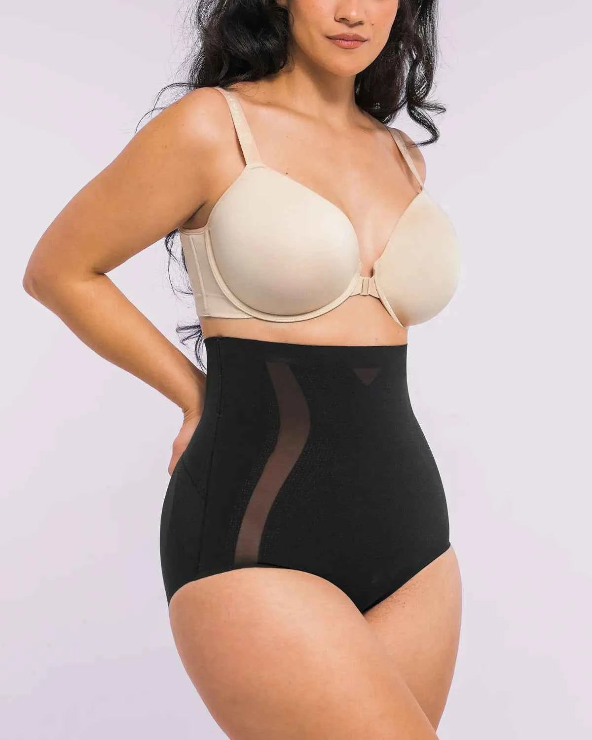 Curve Code™ High-Waisted Brief - Black Smoothing Shapewear