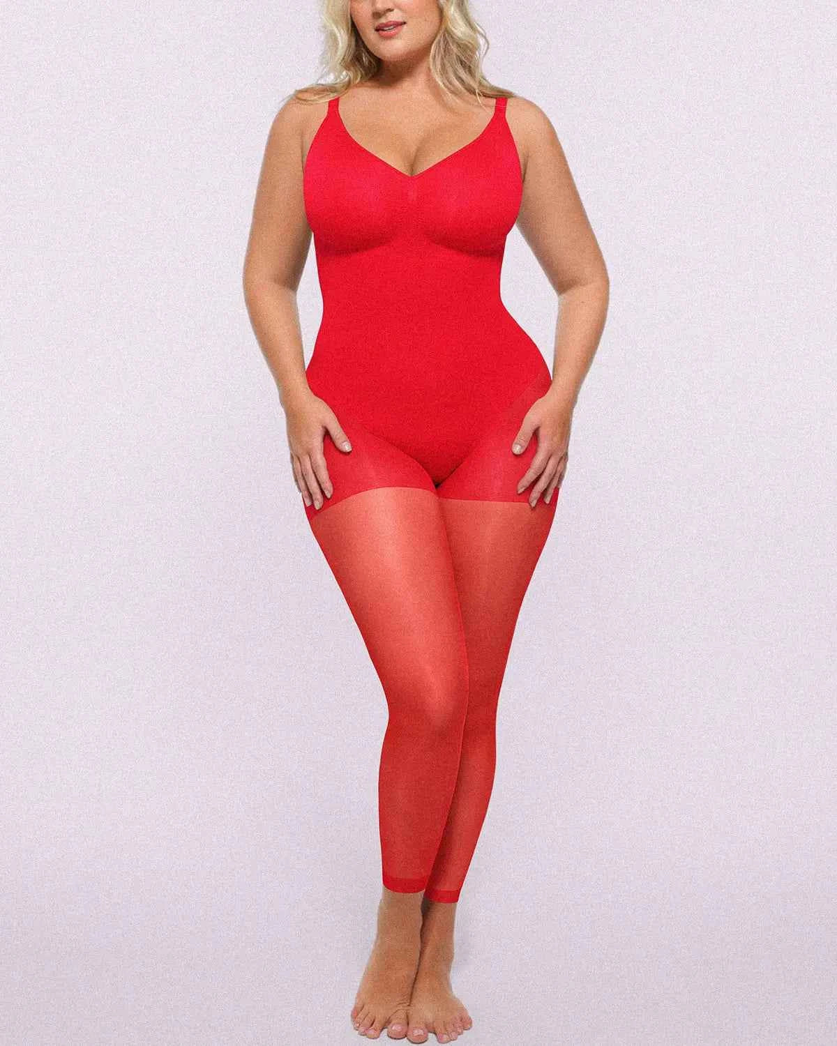 MistWeave Maxi Dress - Black Seamless Shapewear