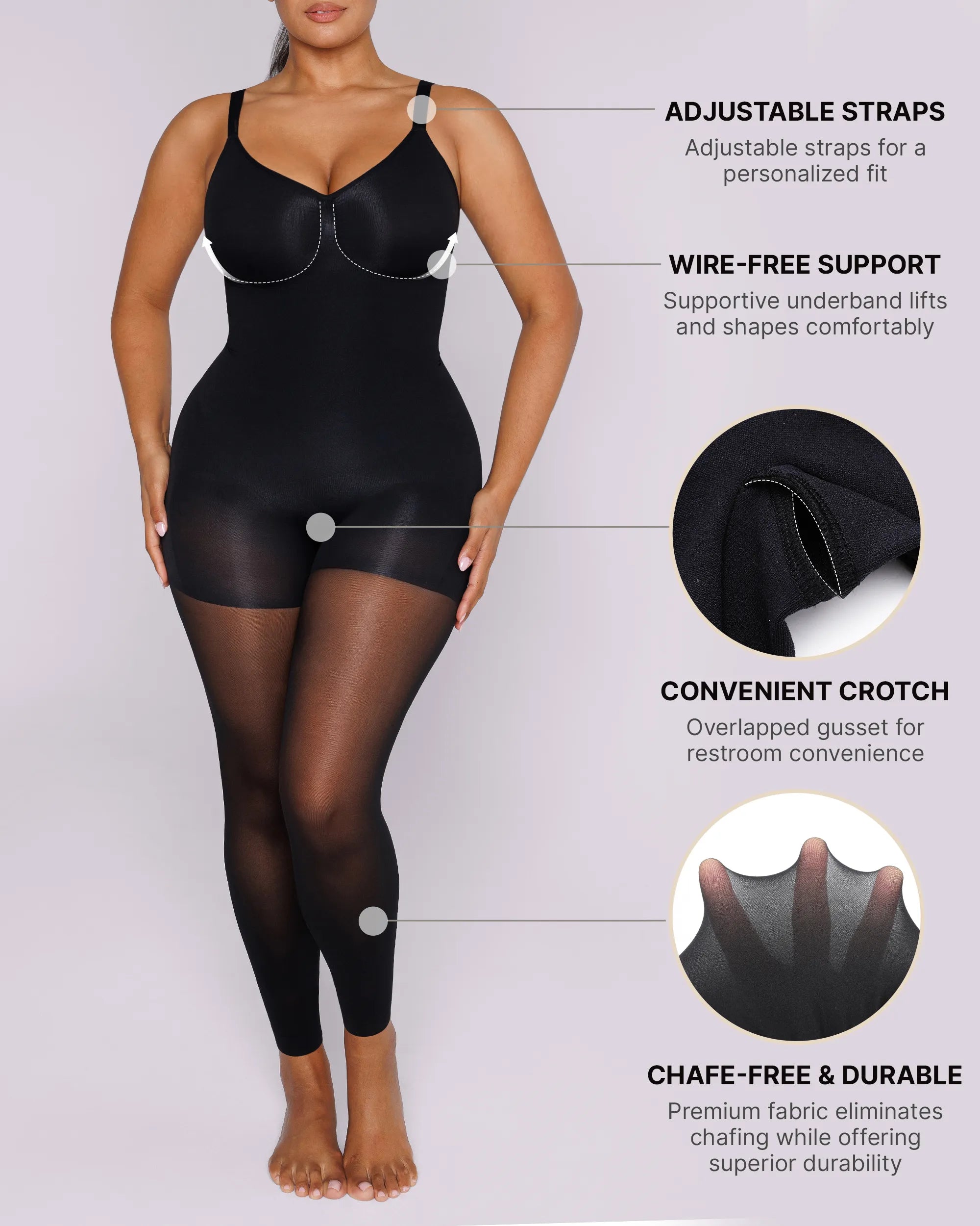 MistWeave Maxi Dress - Black Seamless Shapewear - ICYBOO